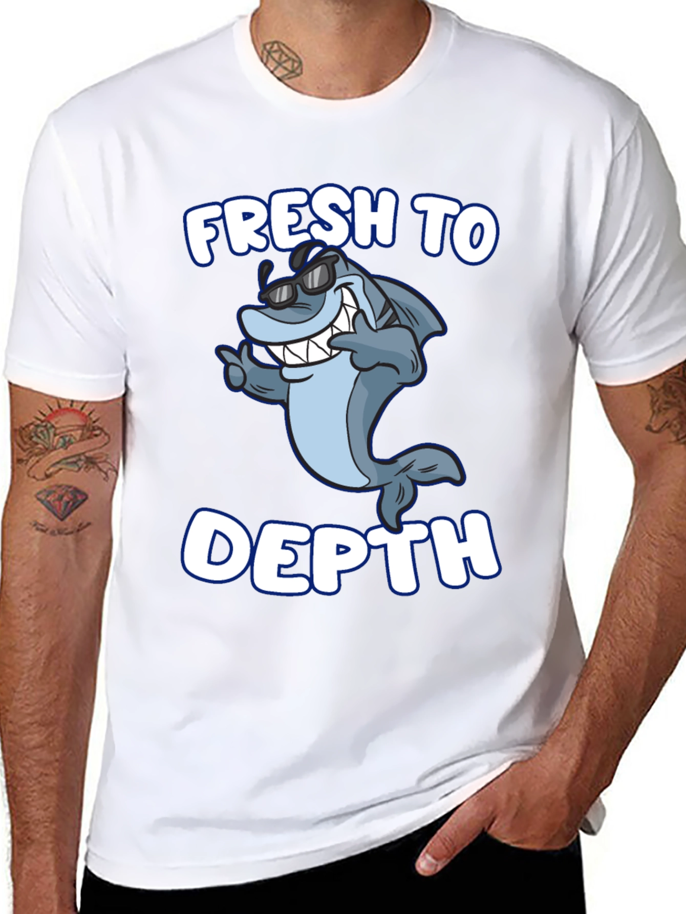 Fresh To Depth Shark Graphic T-Shirt