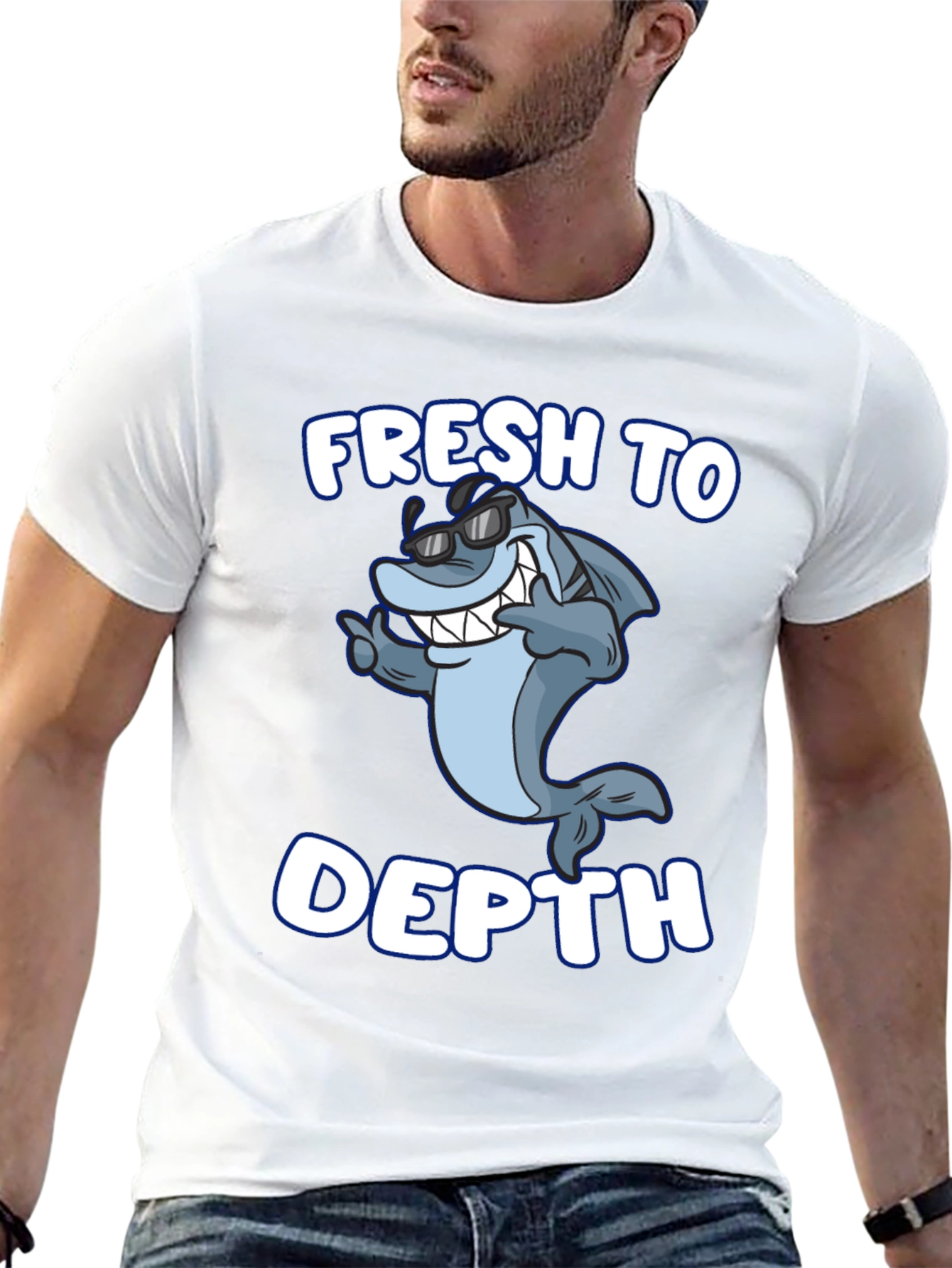 Fresh To Depth Shark Graphic T-Shirt