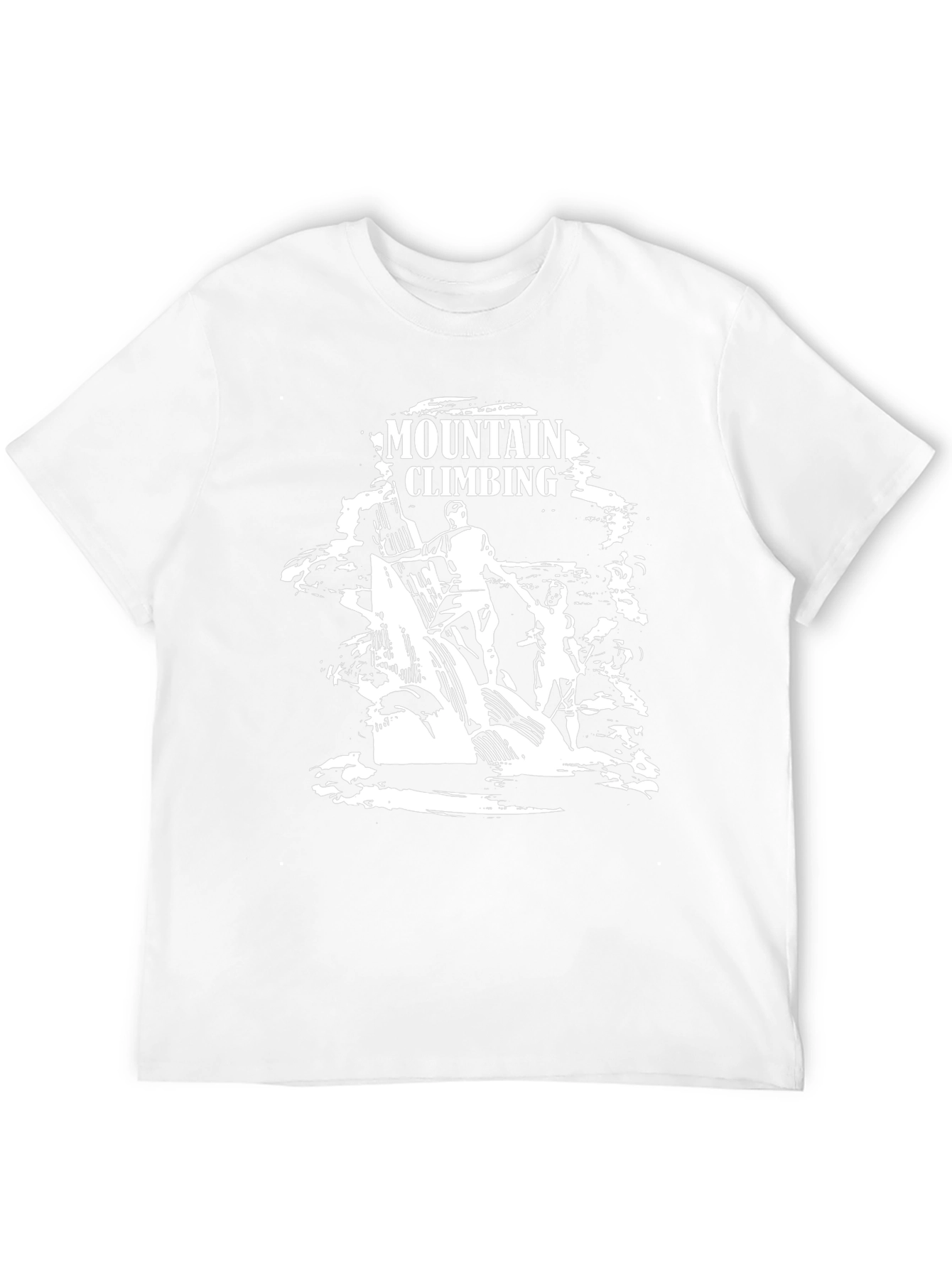 Mountain Climbing Graphic Tee - Black Cotton T-Shirt