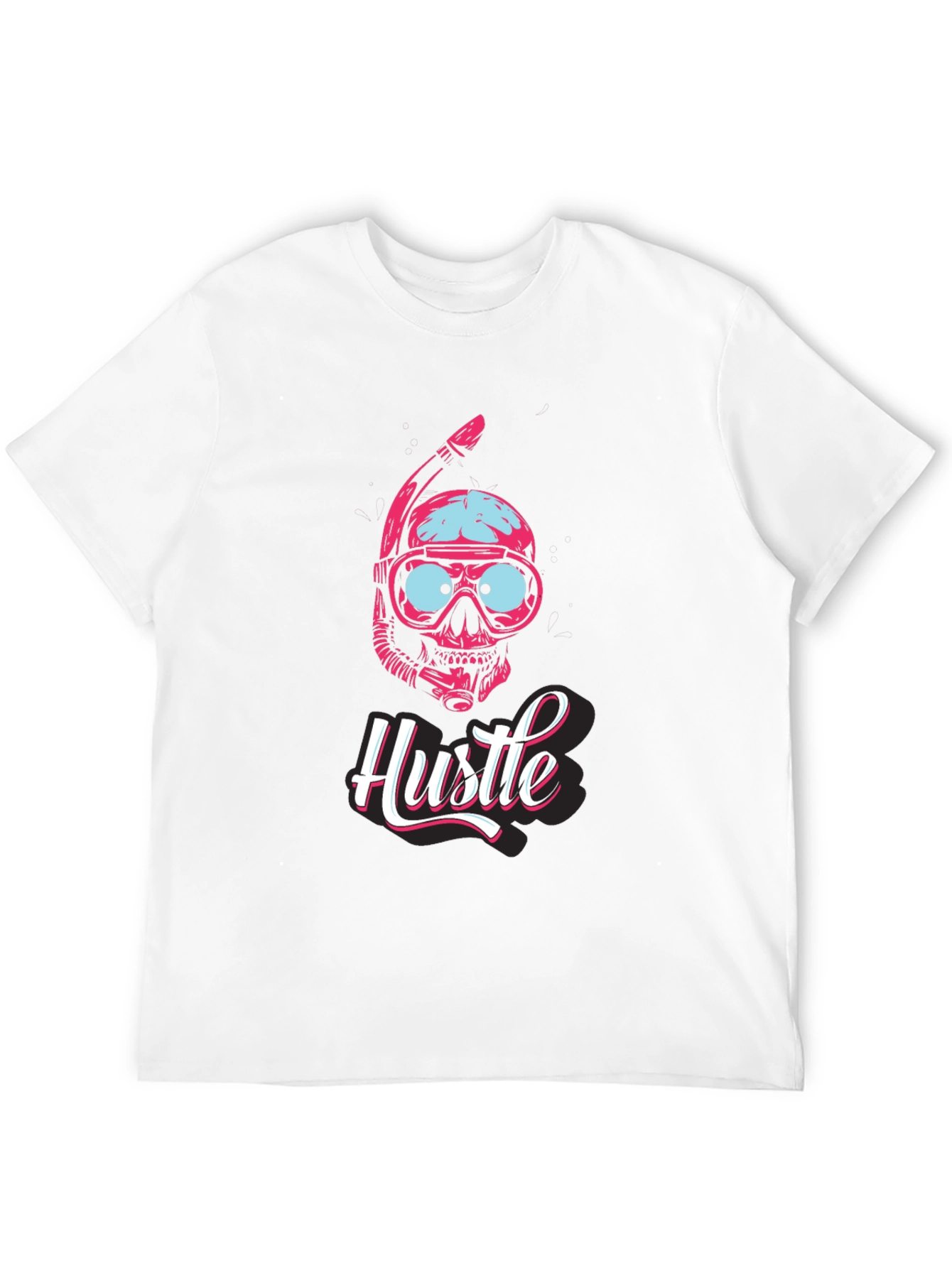 Diver Skull Hustle Graphic Tee - Black