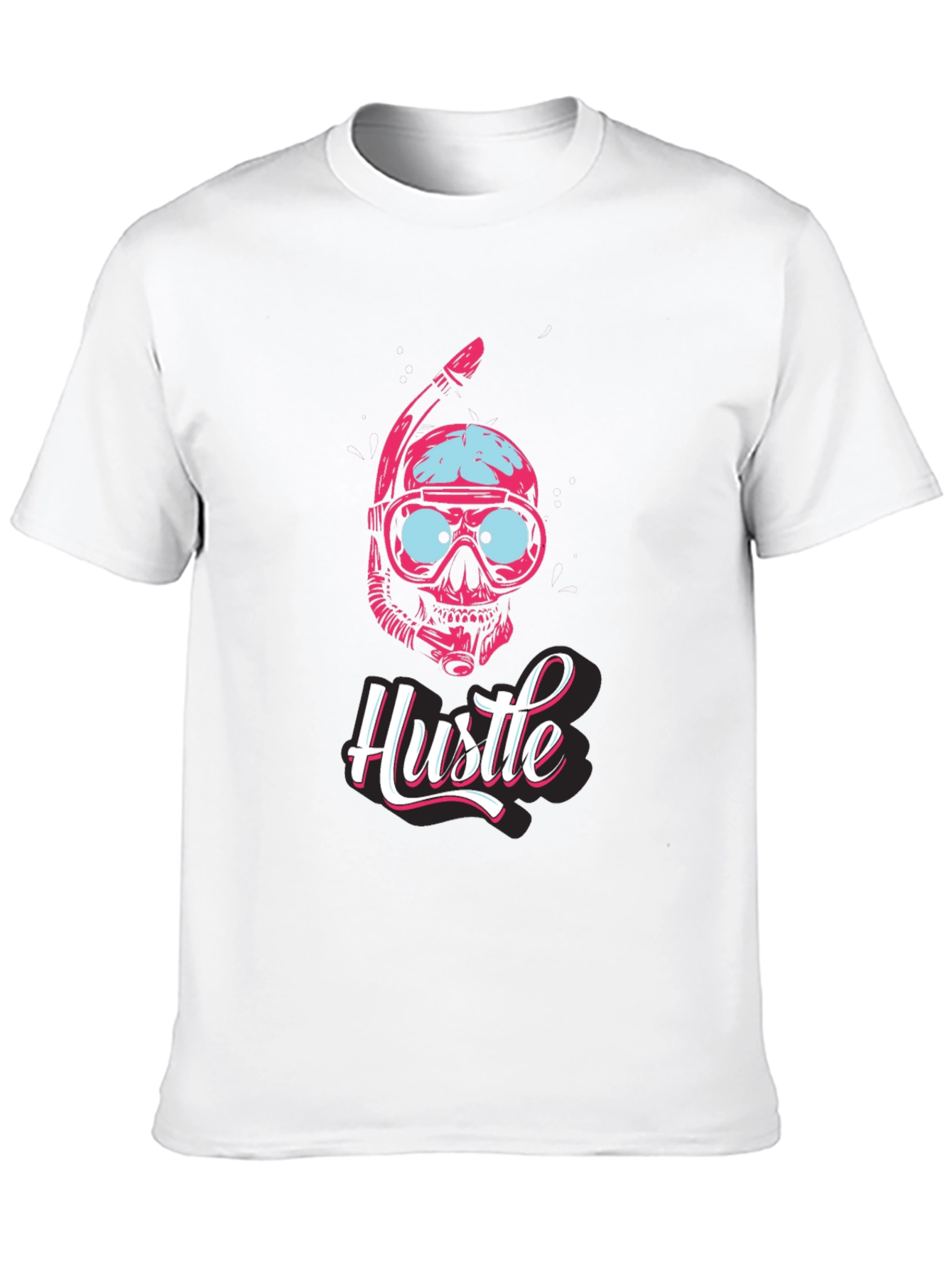 Diver Skull Hustle Graphic Tee - Black
