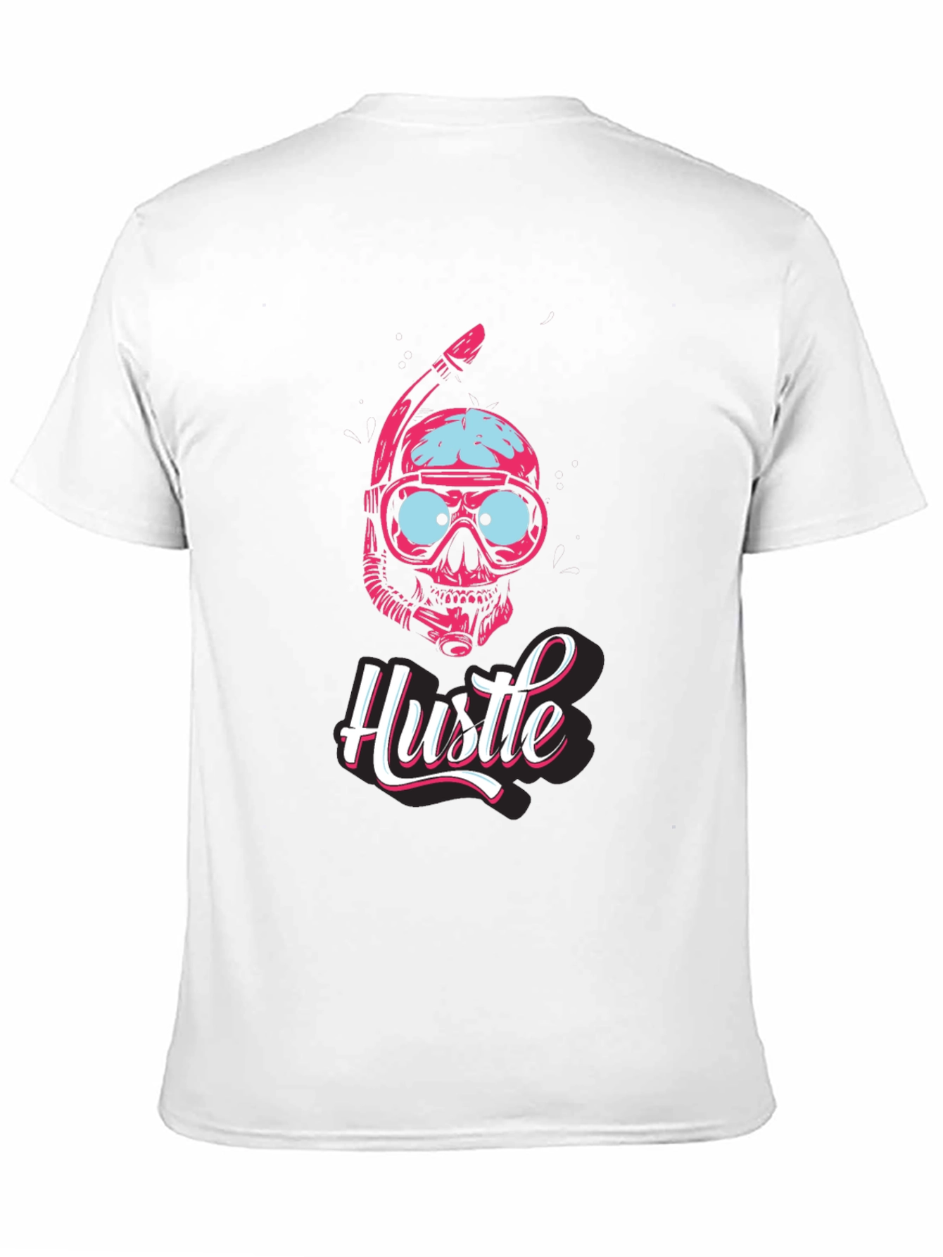 Diver Skull Hustle Graphic Tee - Black