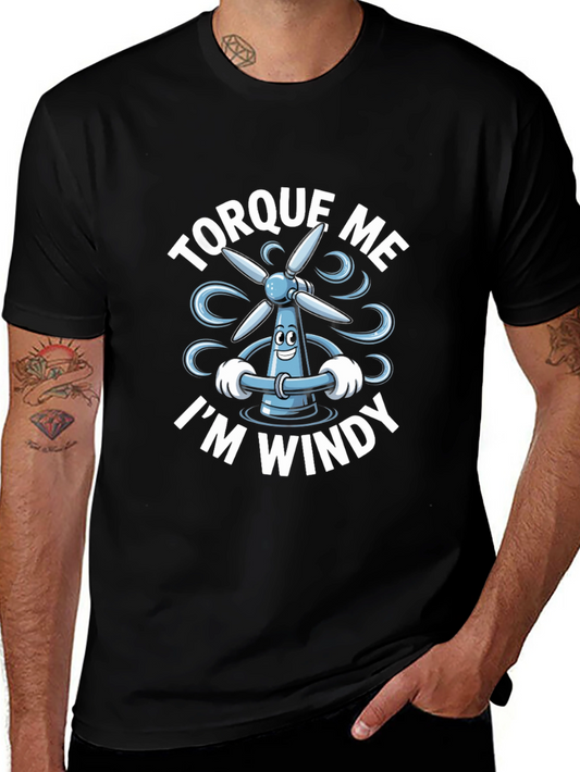 Torque Me Im Windy Black T-Shirt