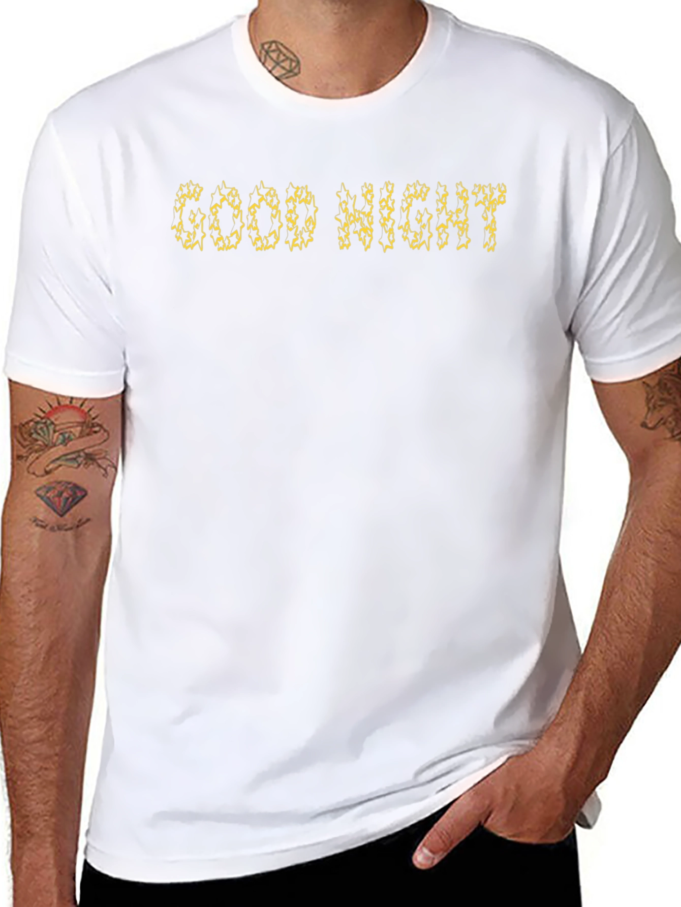 Good Night Black Crew Neck T-Shirt