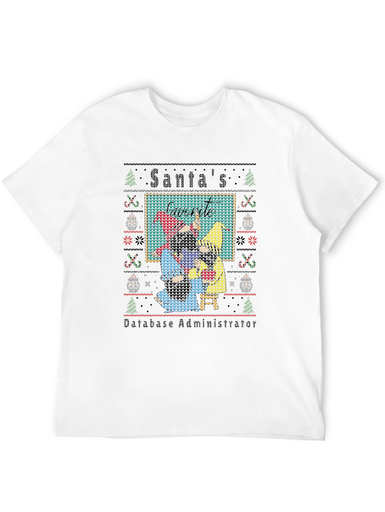 Santas Database Administrator Ugly Sweater T-Shirt