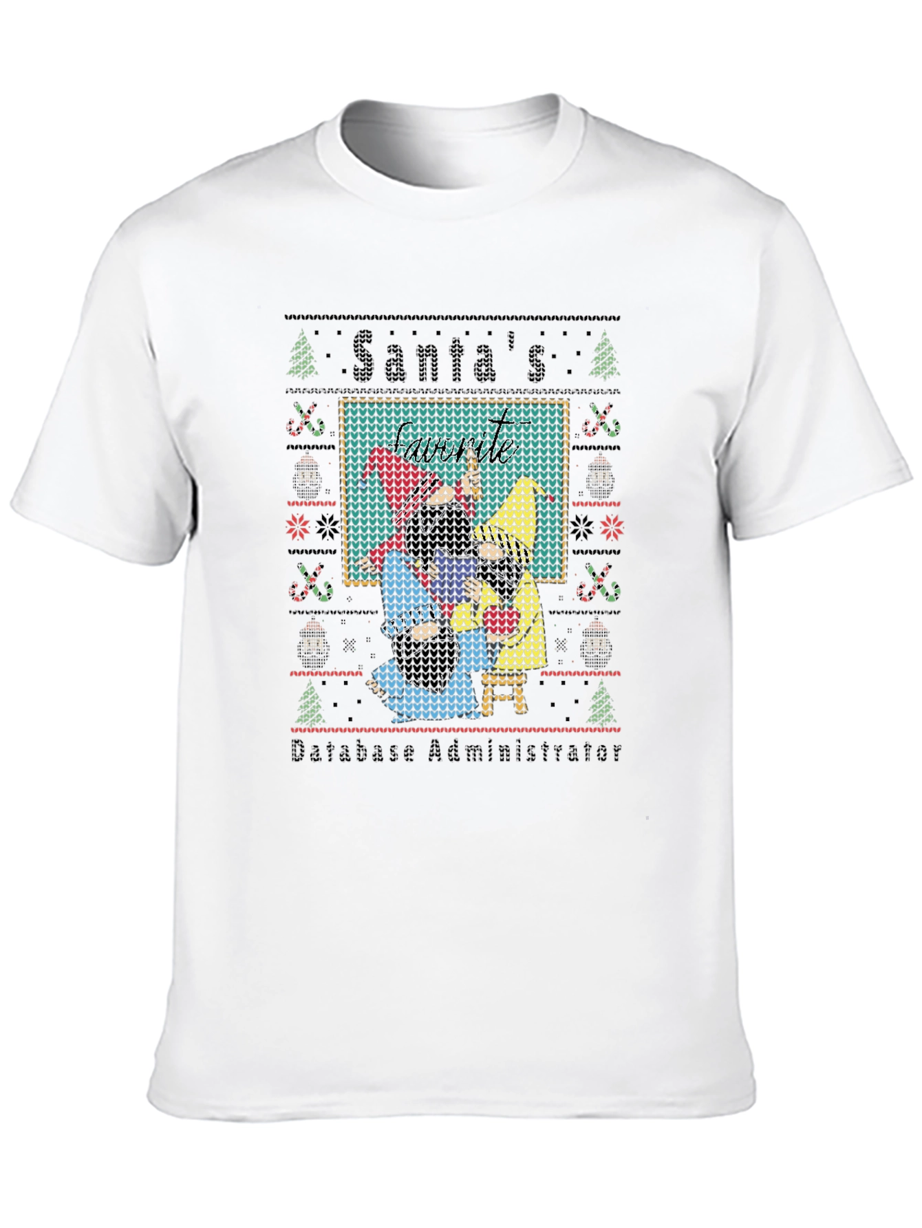 Santas Database Administrator Ugly Sweater T-Shirt