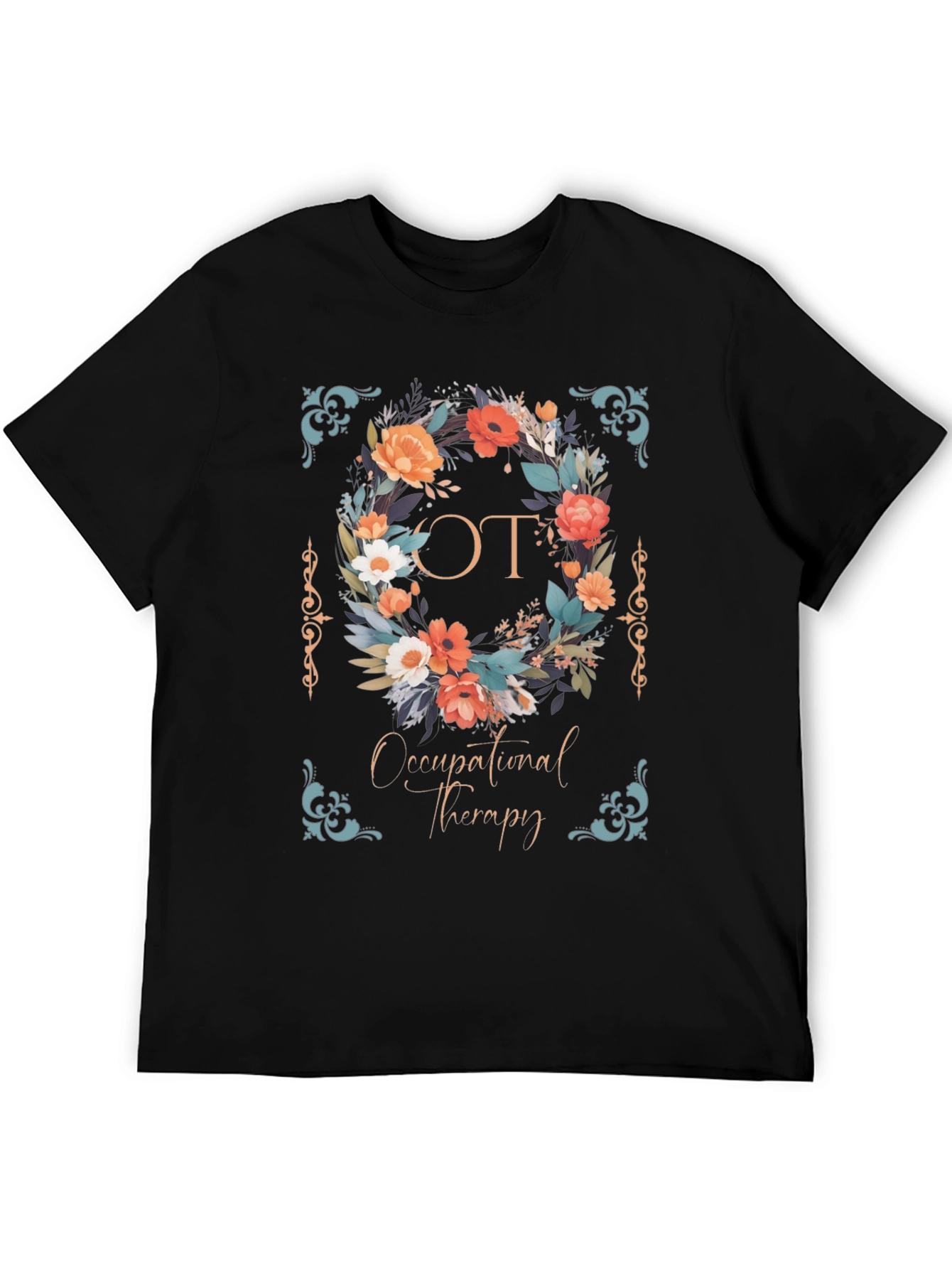 Occupational Therapy Floral Wreath Graphic Tee
