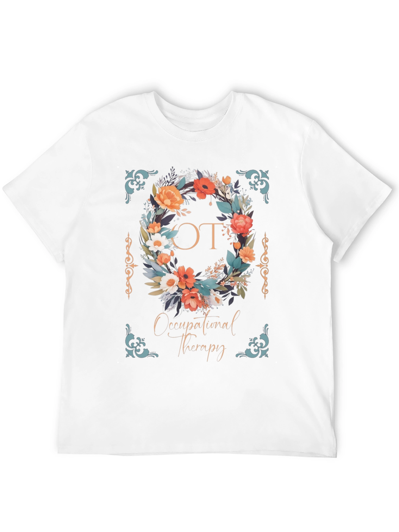 Occupational Therapy Floral Wreath Graphic Tee