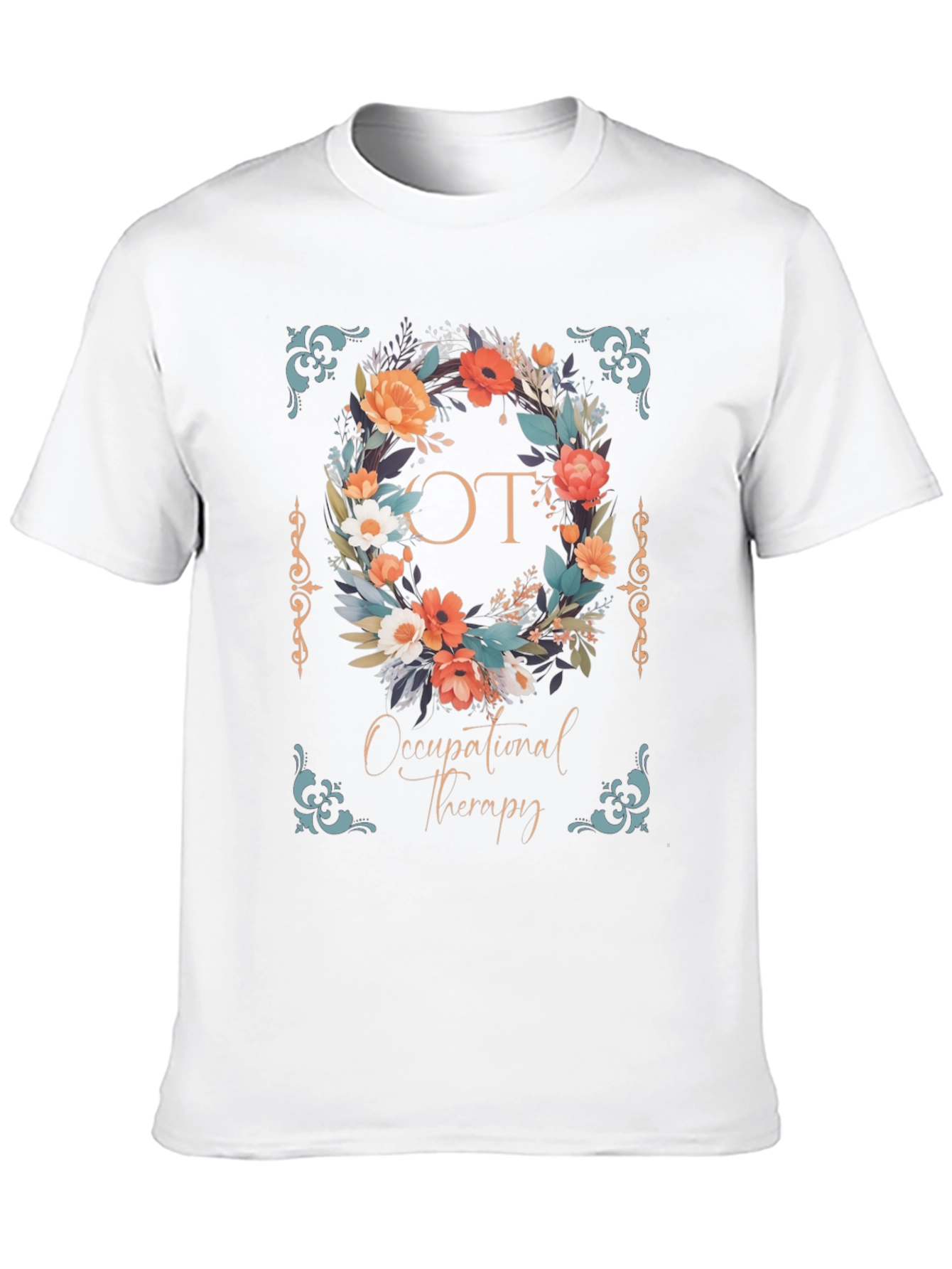 Occupational Therapy Floral Wreath Graphic Tee