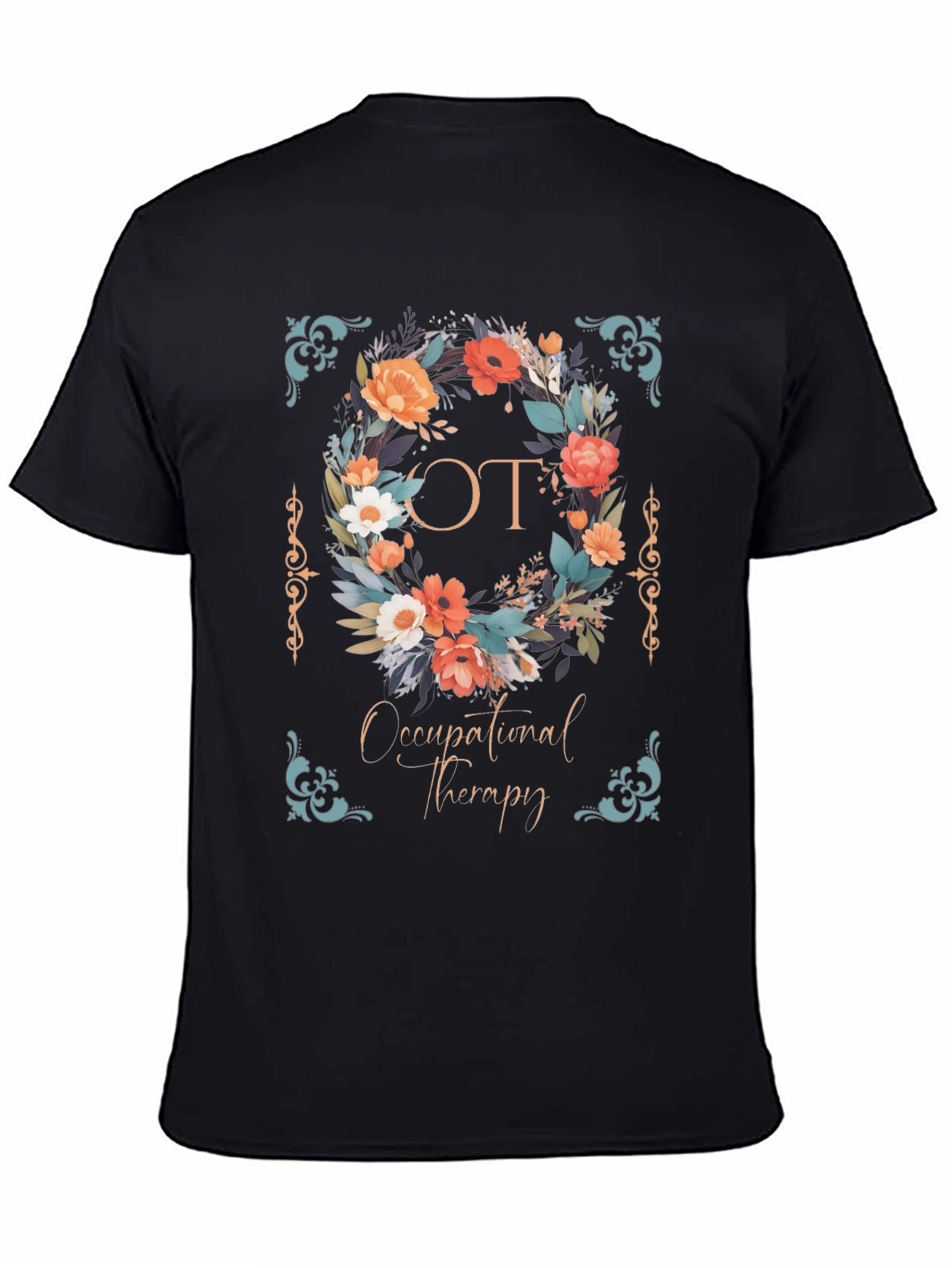Occupational Therapy Floral Wreath Graphic Tee