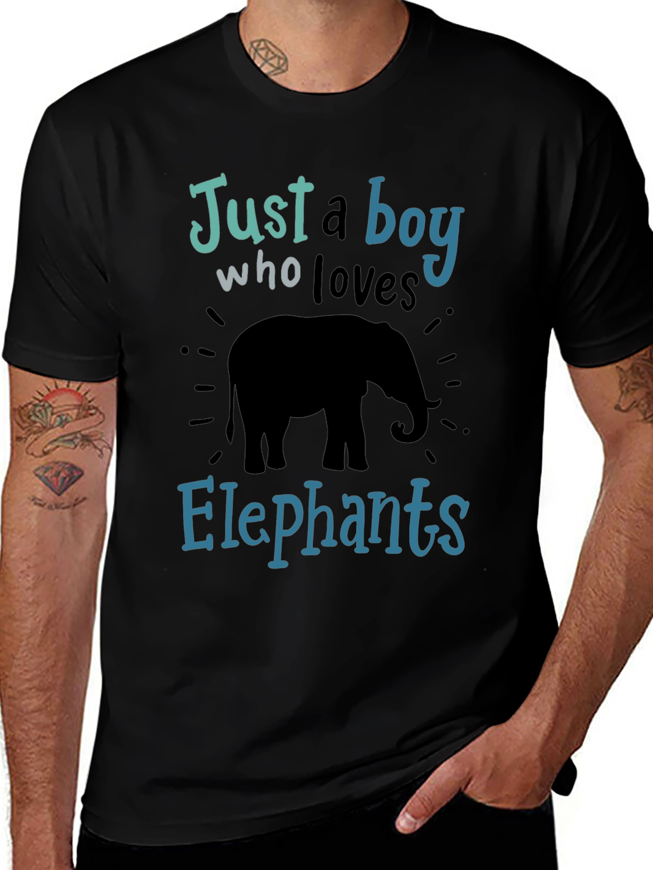 Boy Who Loves Elephants T-Shirt