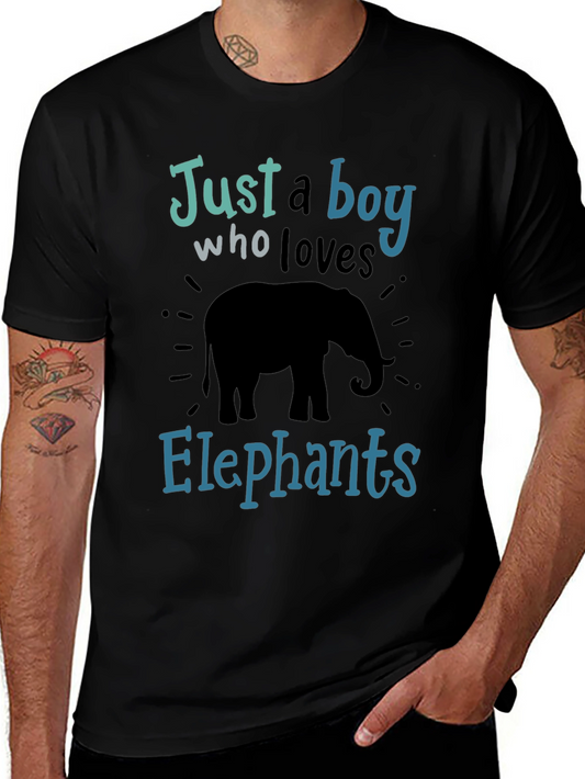 Boy Who Loves Elephants T-Shirt