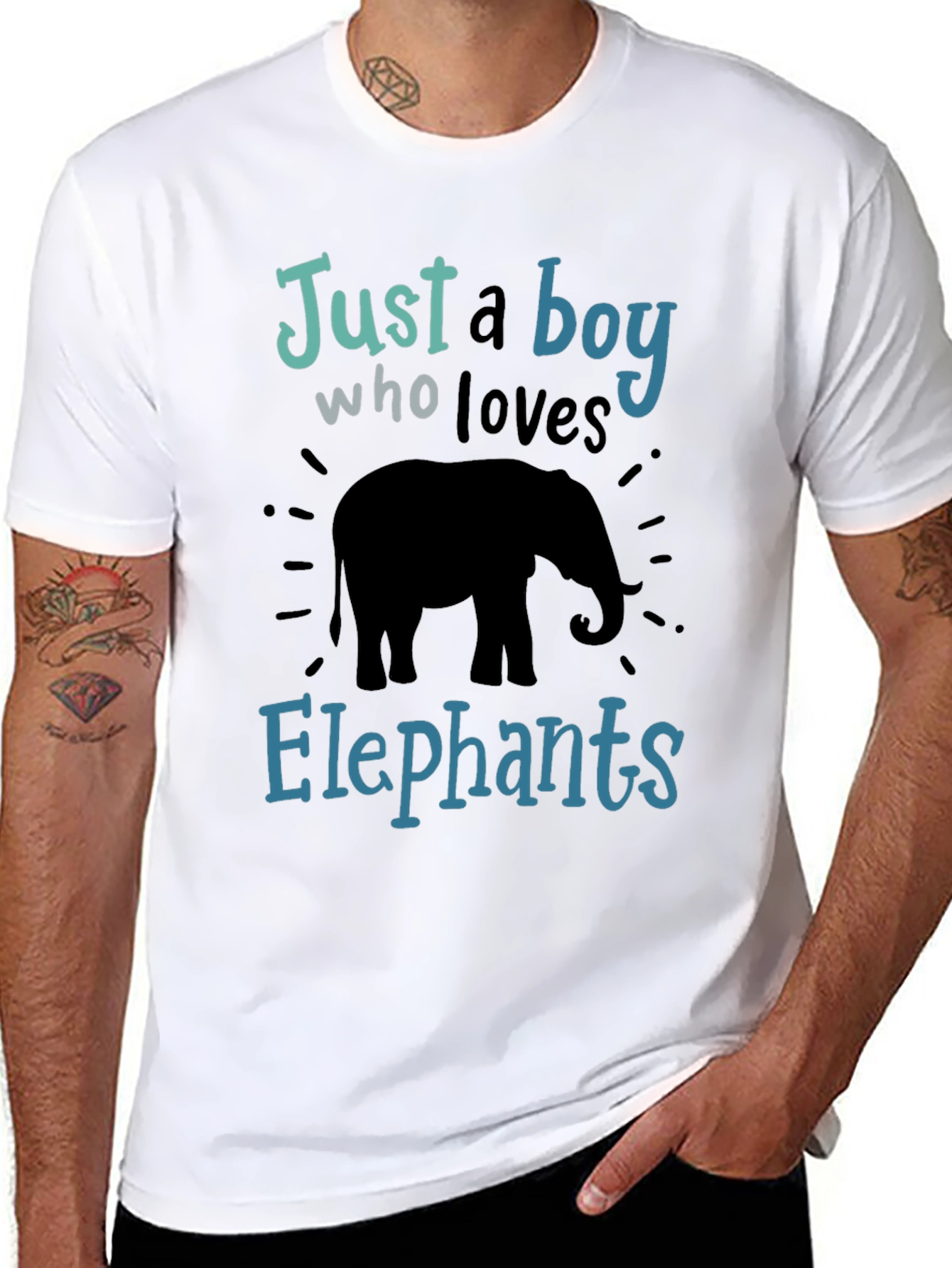 Boy Who Loves Elephants T-Shirt