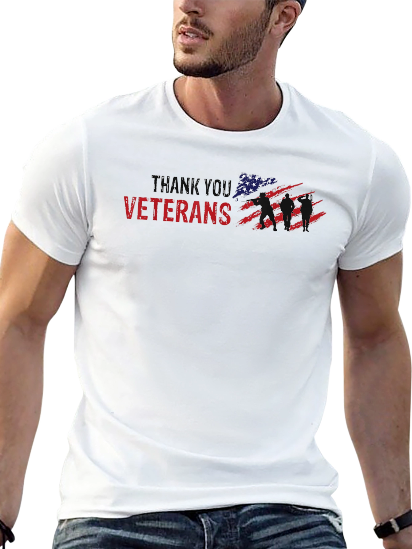 Thank You Veterans T-Shirt - Patriotic Design