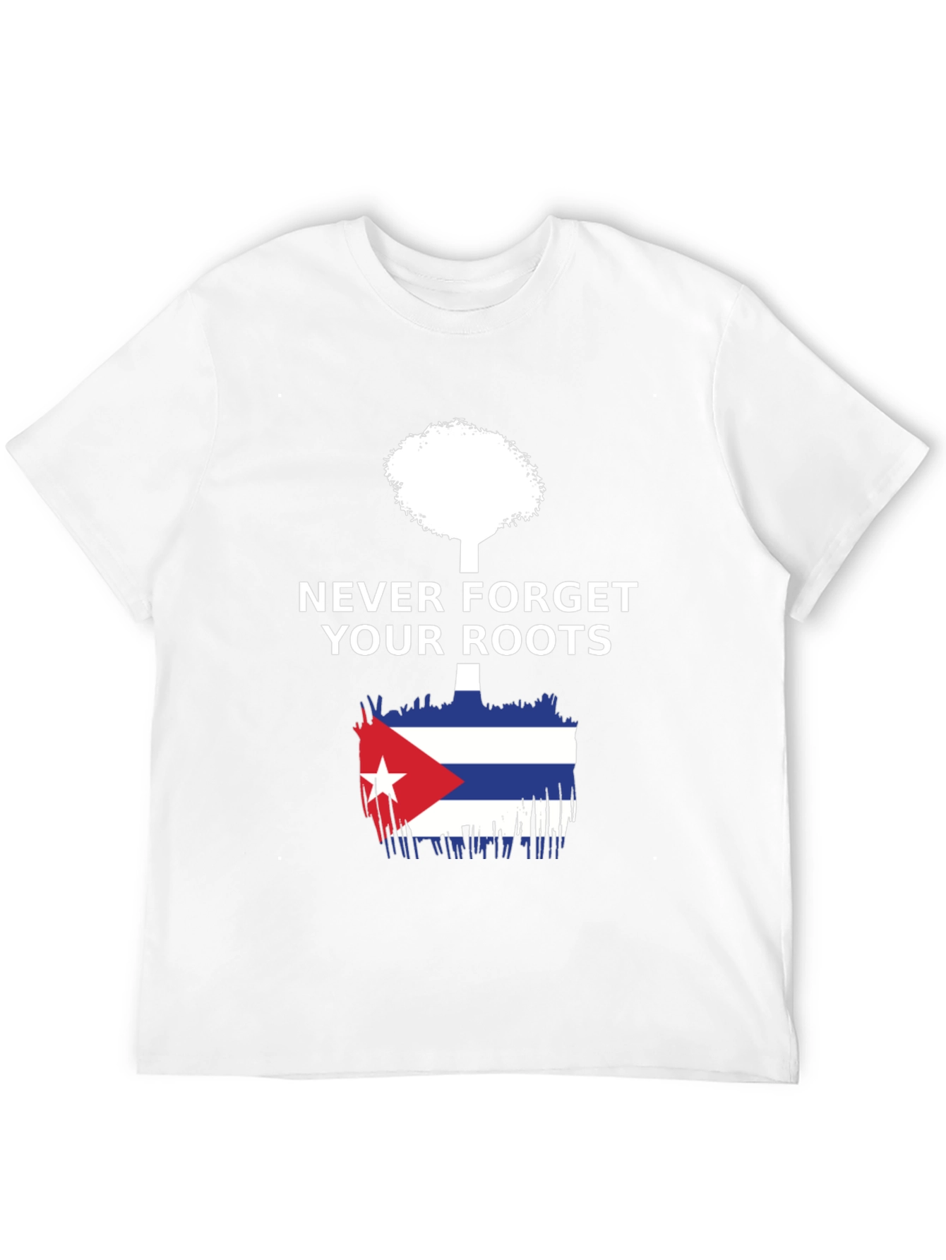 Never Forget Roots Cuba Flag Tree T-Shirt