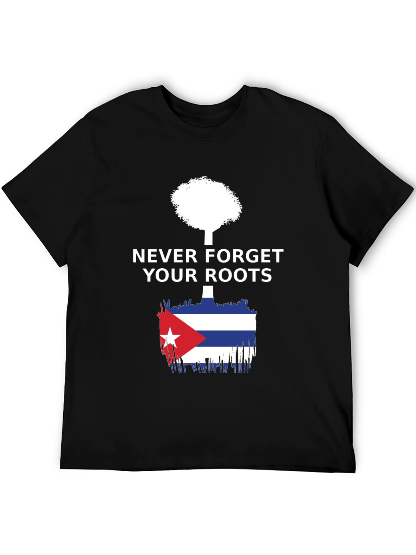 Never Forget Roots Cuba Flag Tree T-Shirt