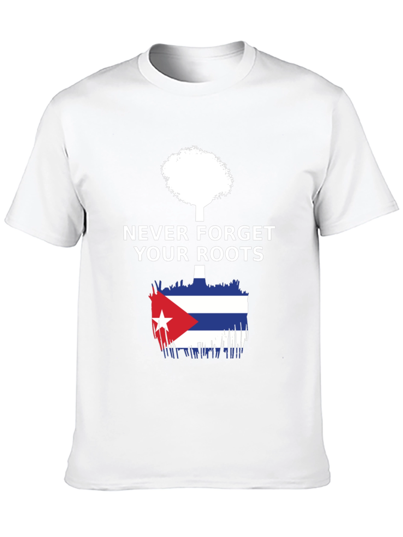 Never Forget Roots Cuba Flag Tree T-Shirt