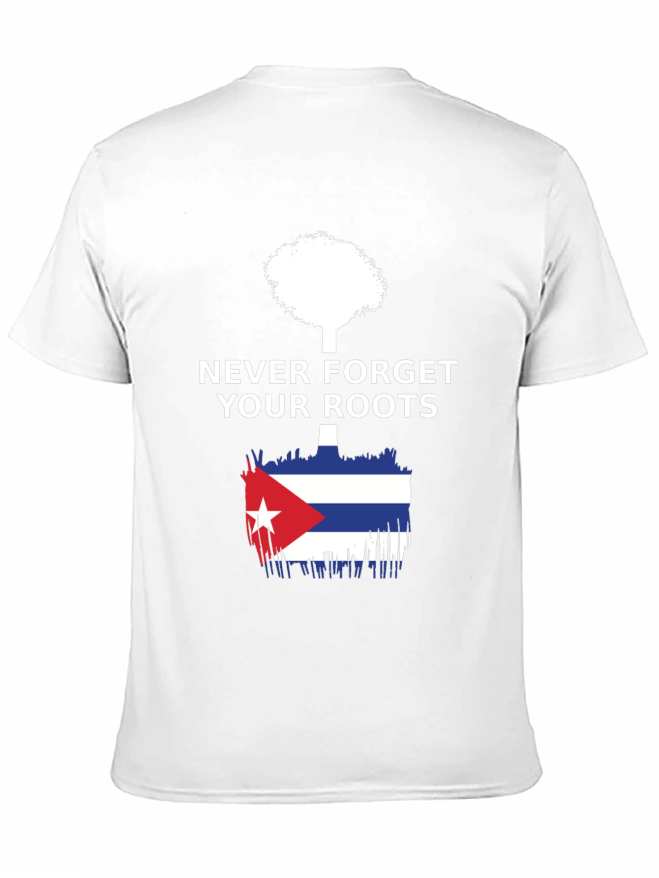 Never Forget Roots Cuba Flag Tree T-Shirt