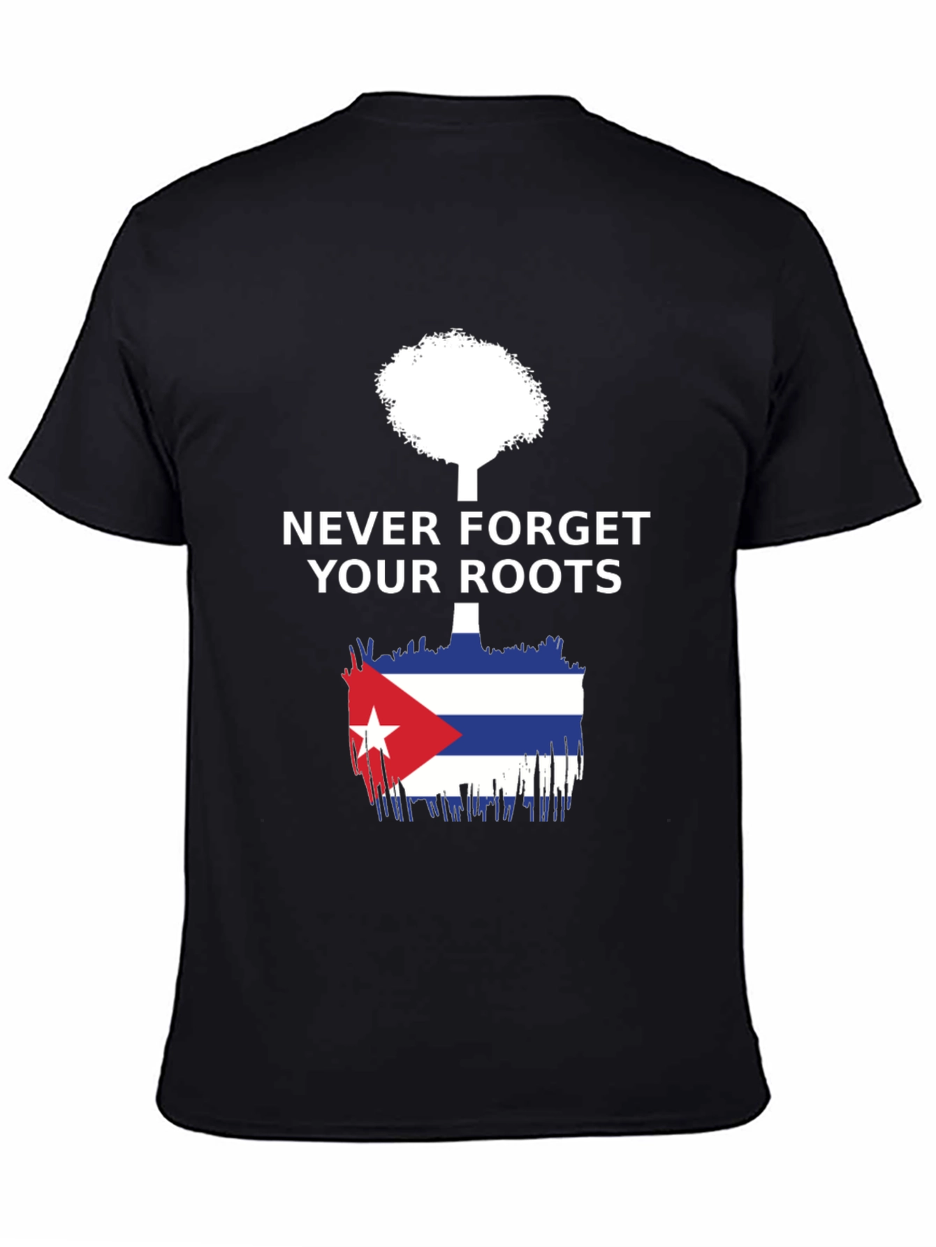 Never Forget Roots Cuba Flag Tree T-Shirt