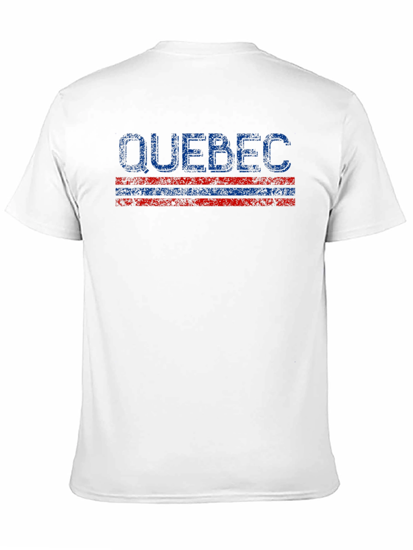 Quebec Graphic Tee - Distressed Print Black Shirt