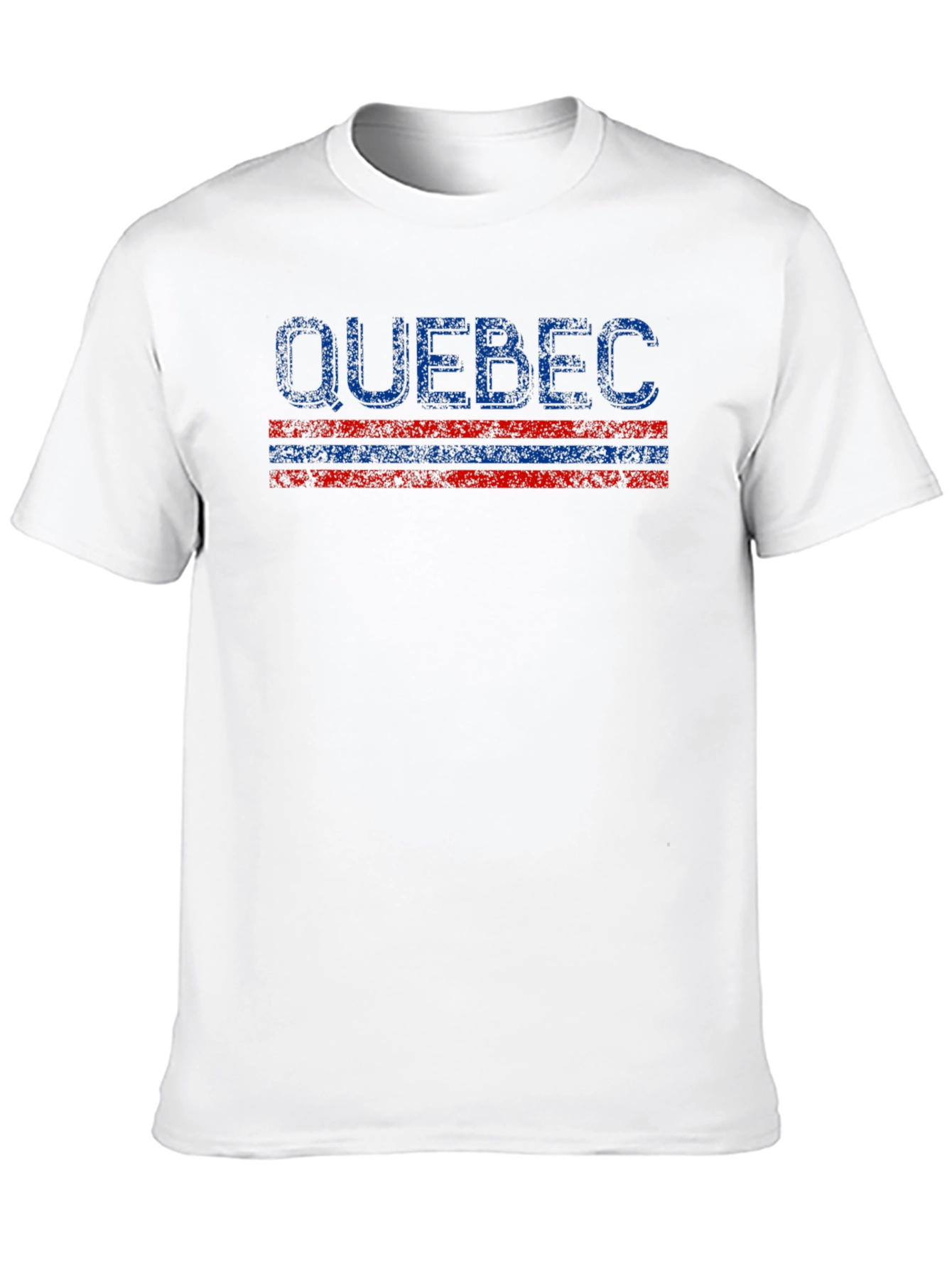 Quebec Graphic Tee - Distressed Print Black Shirt