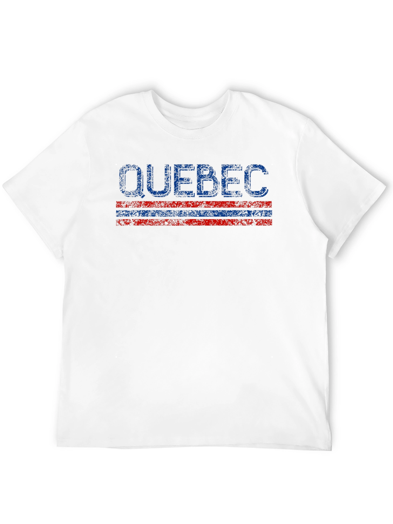 Quebec Graphic Tee - Distressed Print Black Shirt