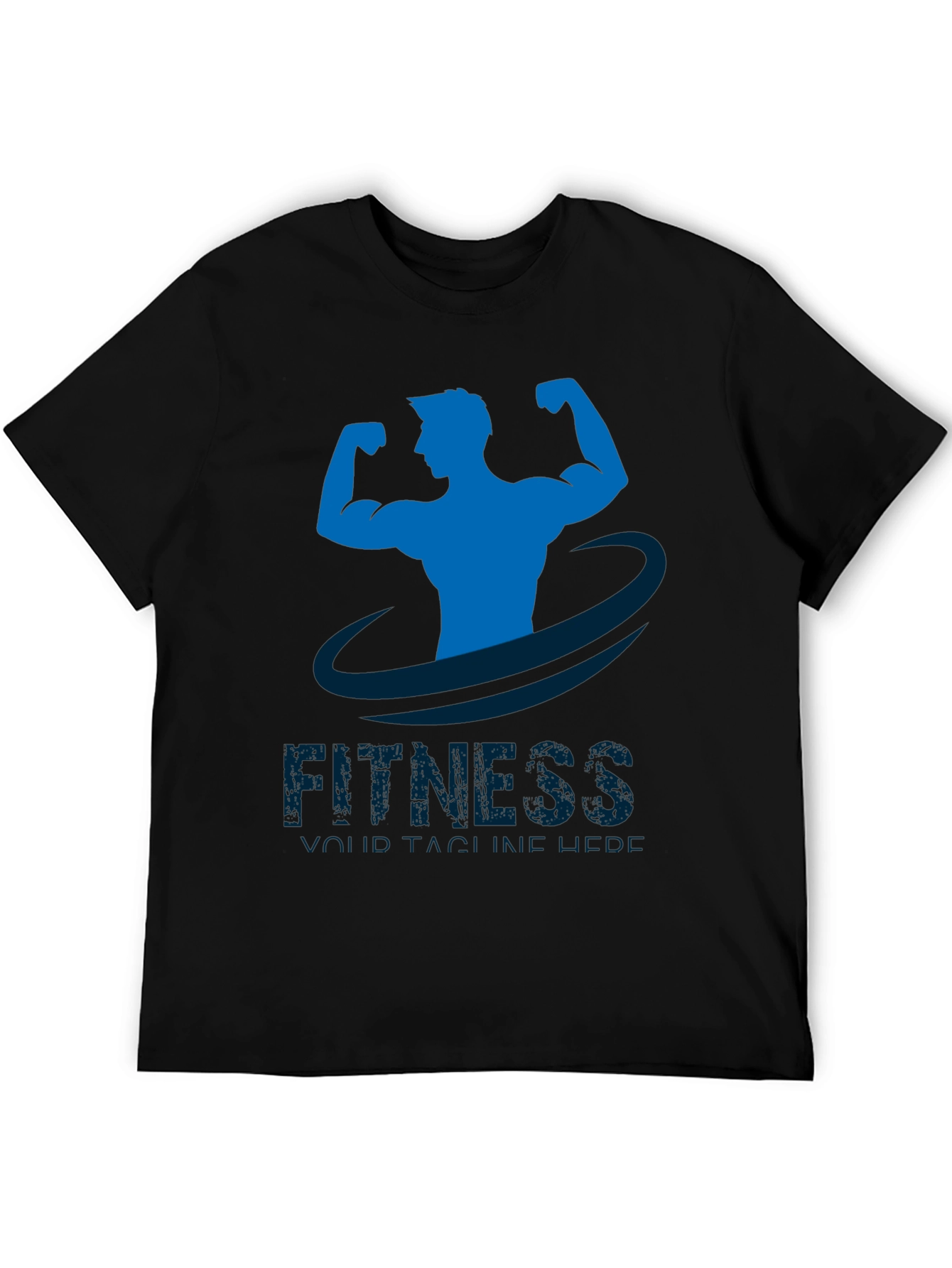 Mens Fitness Graphic T-Shirt - Black