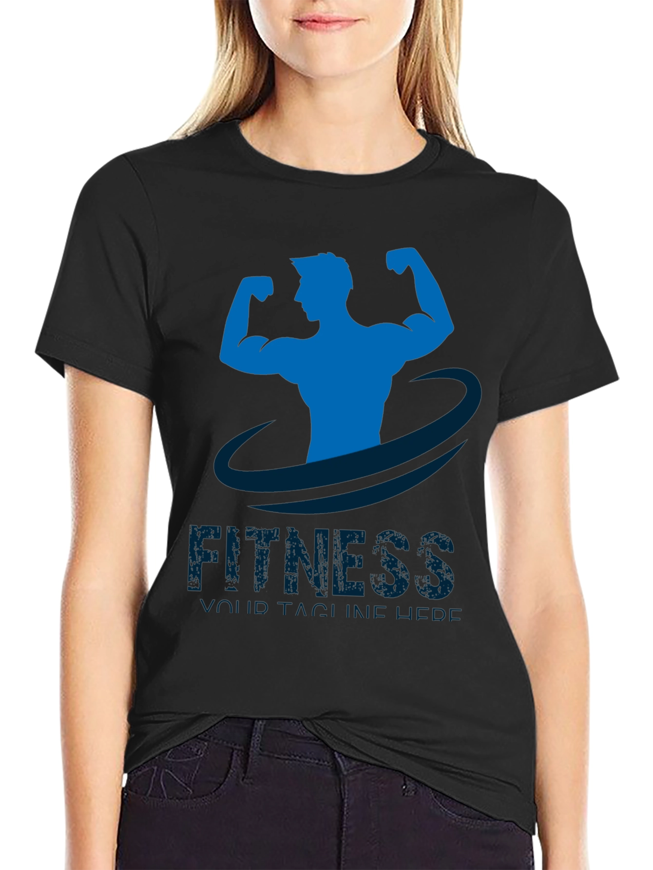 Mens Fitness Graphic T-Shirt - Black