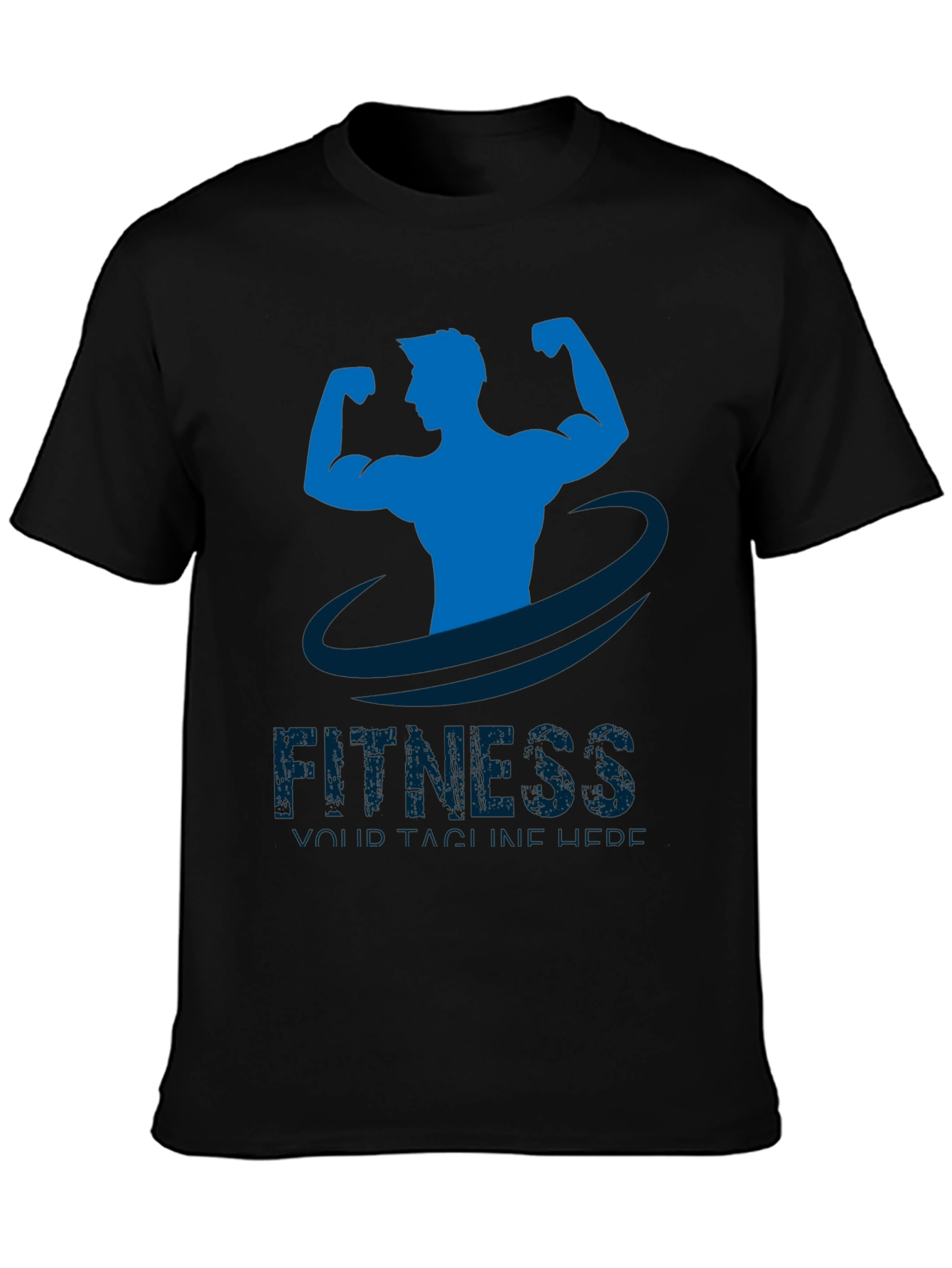 Mens Fitness Graphic T-Shirt - Black