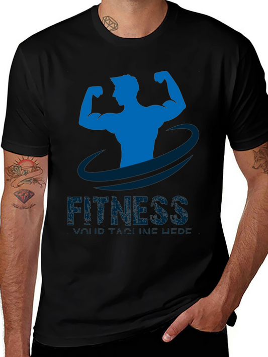 Mens Fitness Graphic T-Shirt - Black