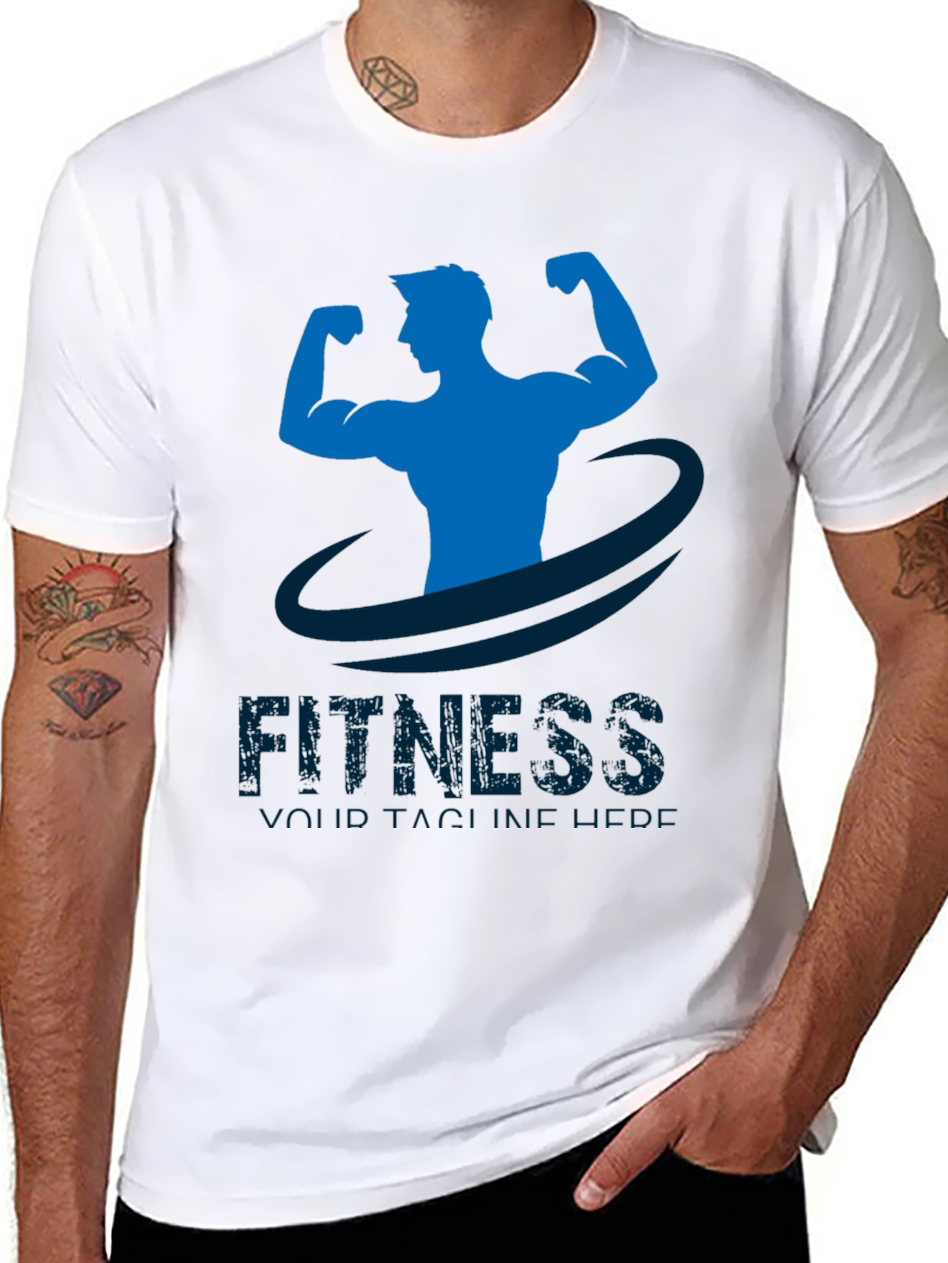 Mens Fitness Graphic T-Shirt - Black