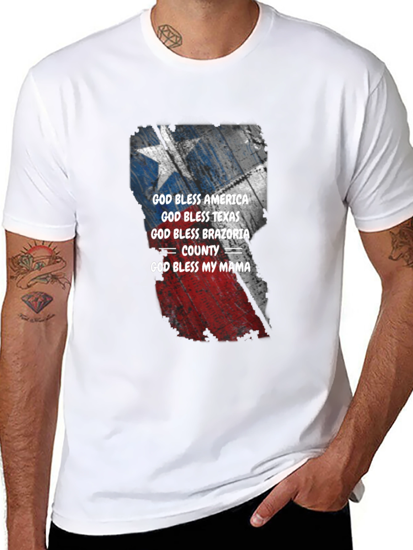 God Bless America Texas Brazoria County T-Shirt