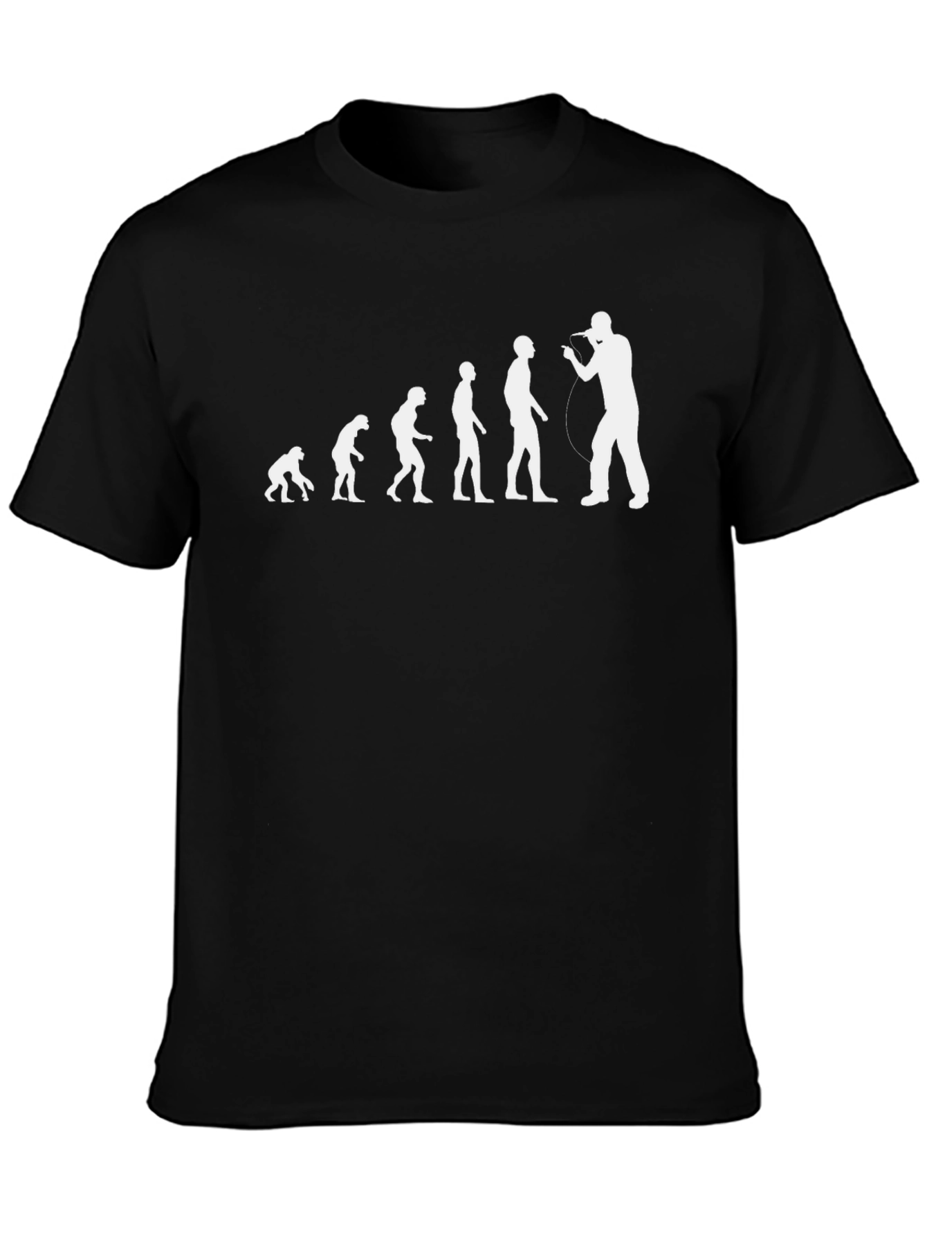 Evolution of Music Black Graphic T-Shirt