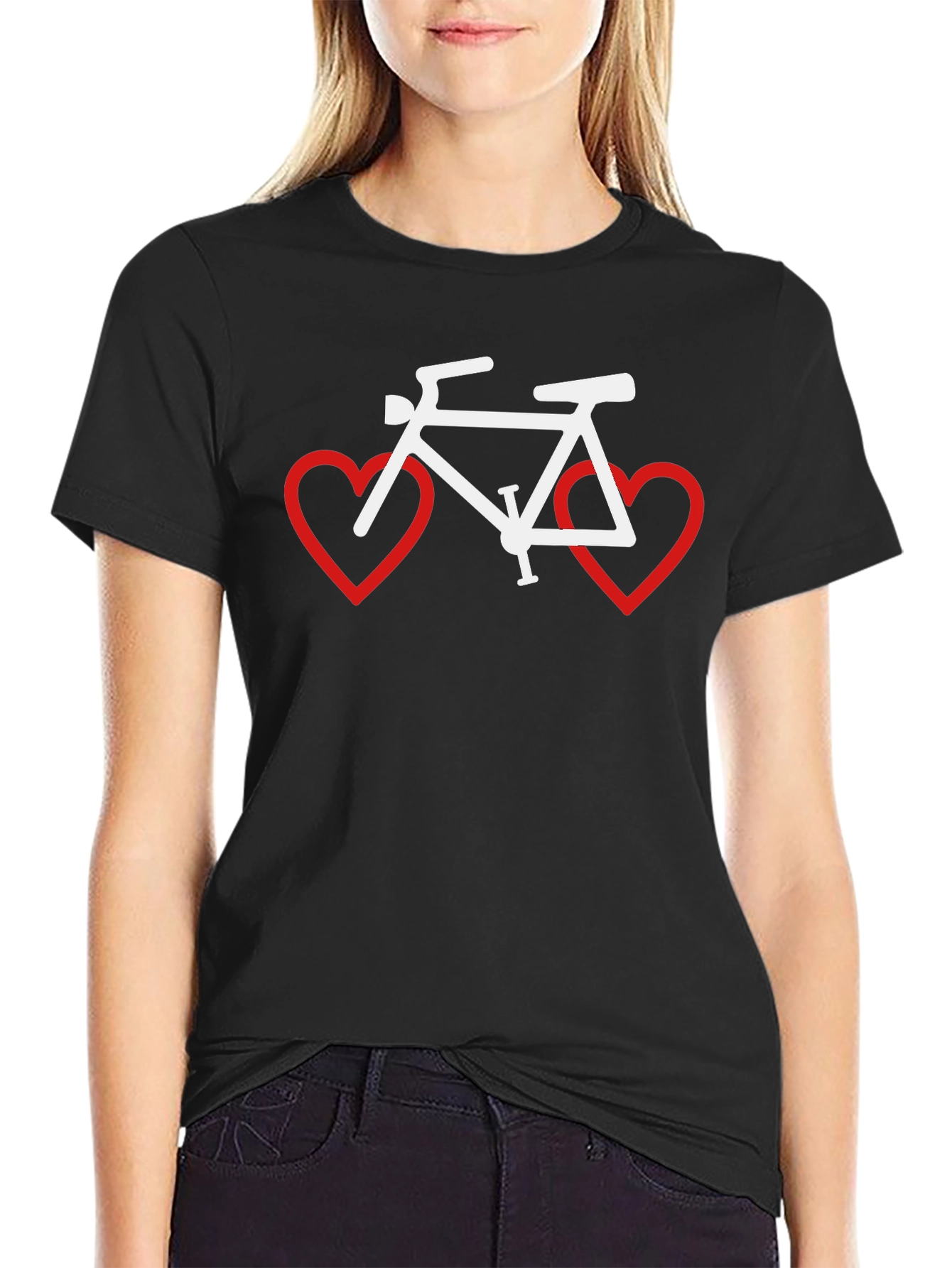 Cycling Love T-Shirt - Bike Heart Graphic Tee