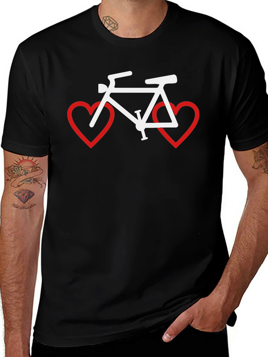 Cycling Love T-Shirt - Bike Heart Graphic Tee