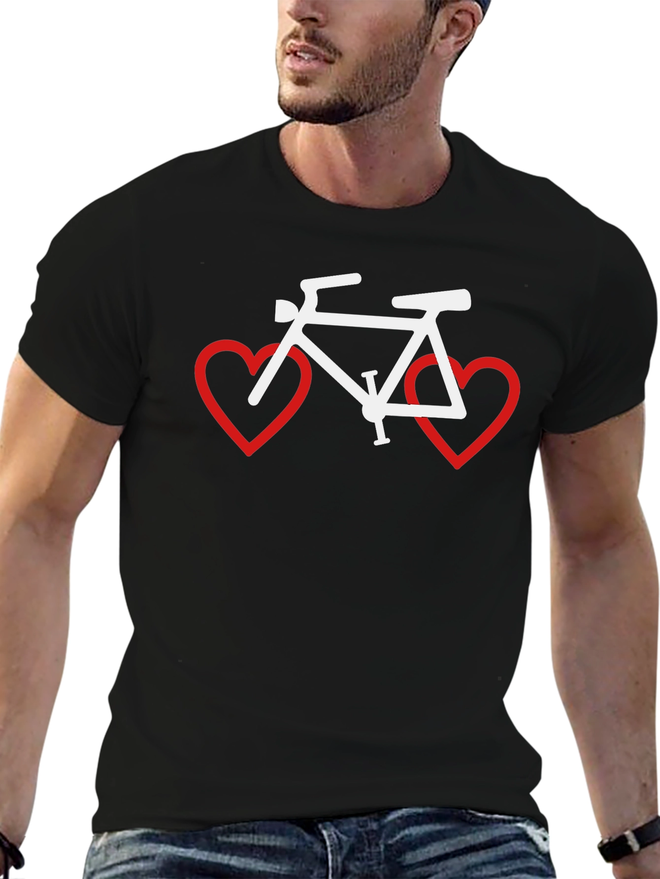 Cycling Love T-Shirt - Bike Heart Graphic Tee