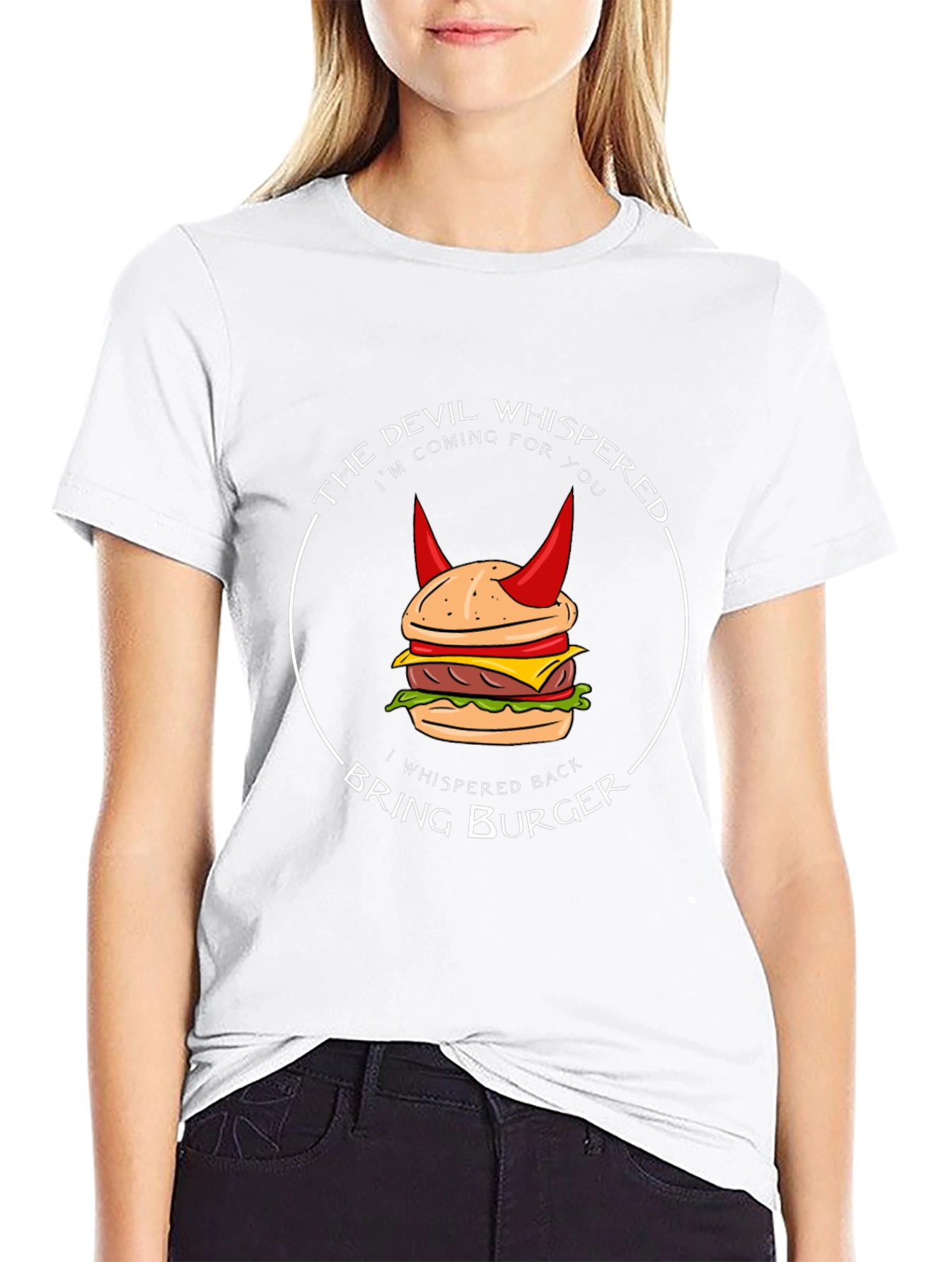 Devil Burger Graphic Tee - Bring Burger T-Shirt