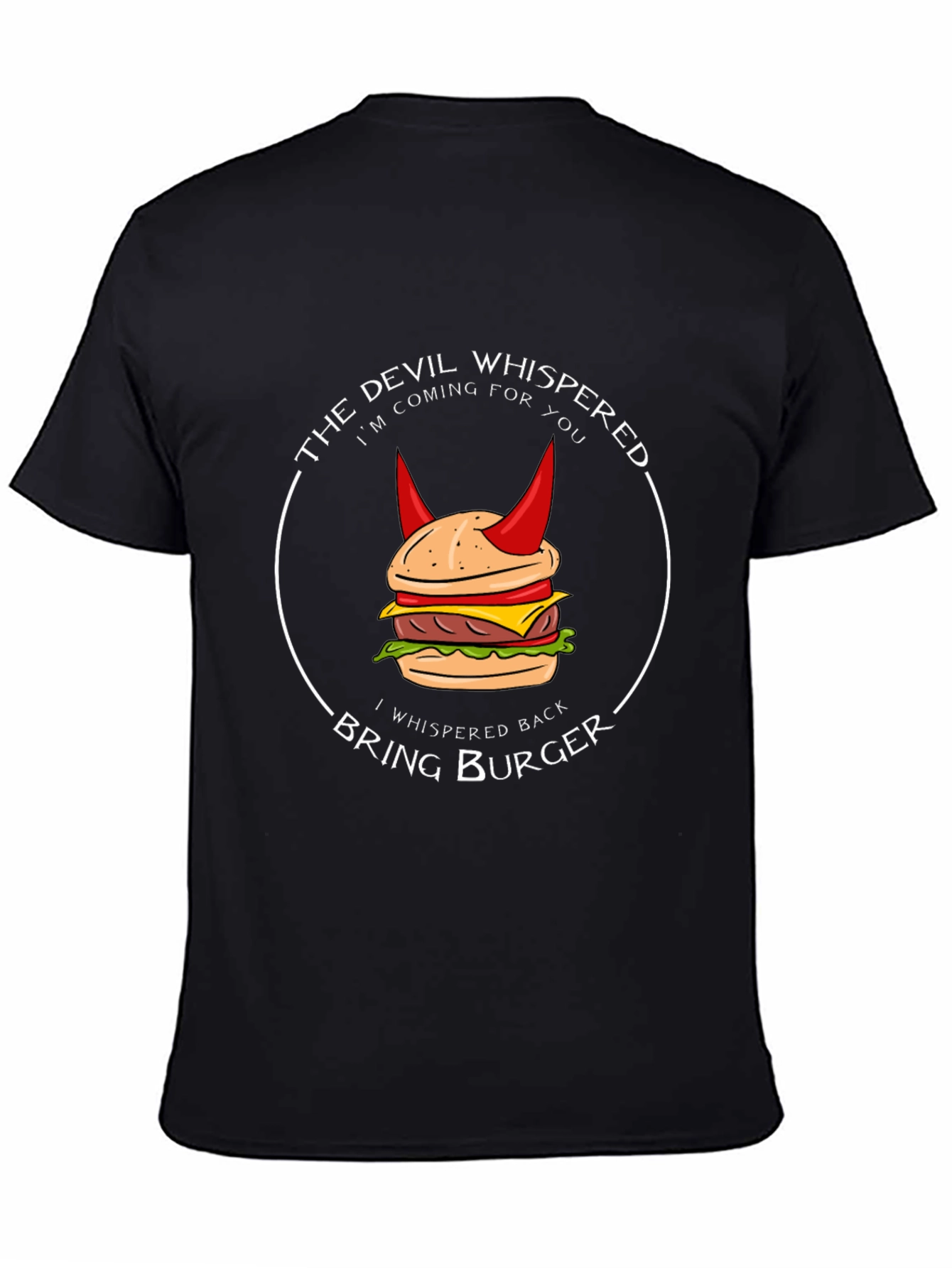 Devil Burger Graphic Tee - Bring Burger T-Shirt