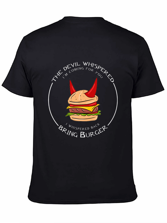 Devil Burger Graphic Tee - Bring Burger T-Shirt