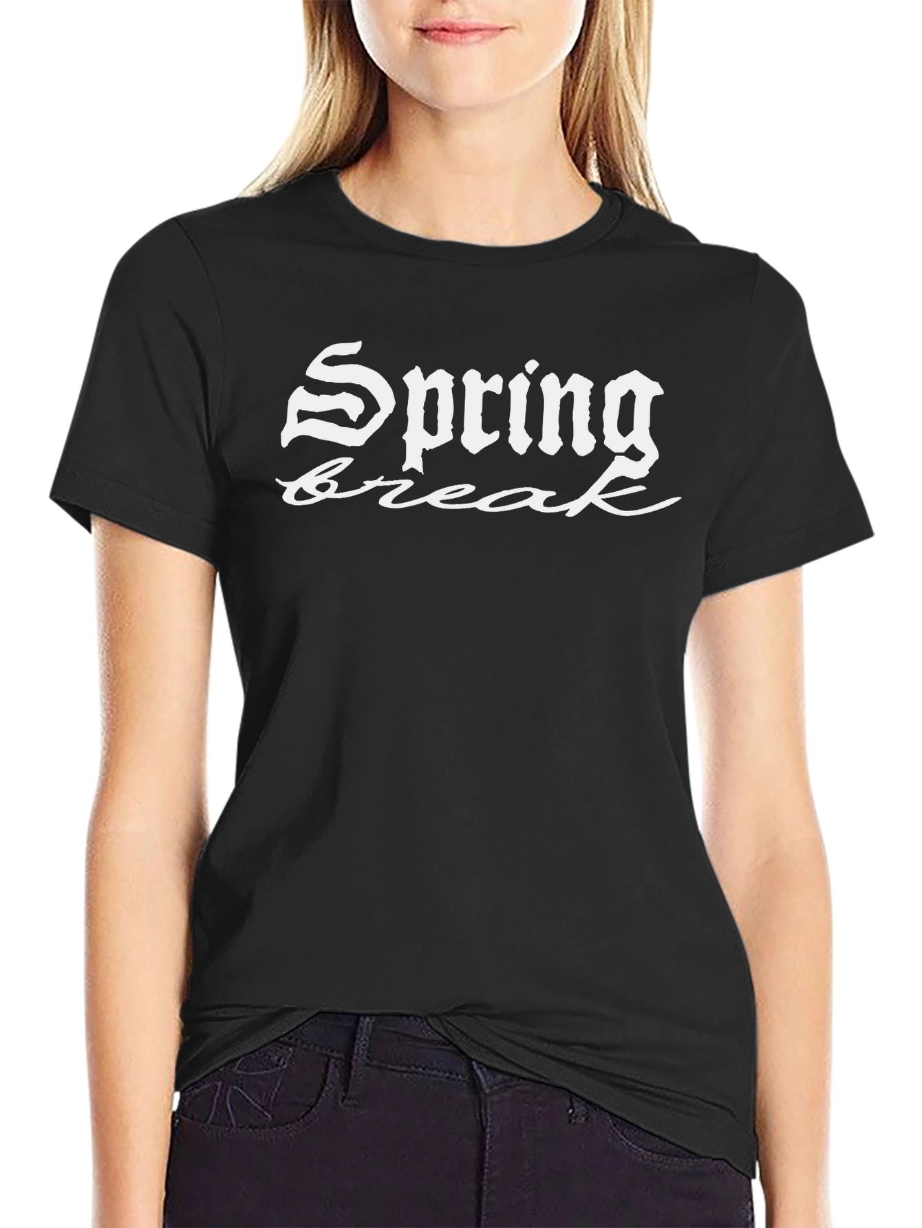 Spring Break Graphic Tee - Black