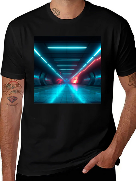 Cyberpunk Tunnel Vision T-Shirt - Black