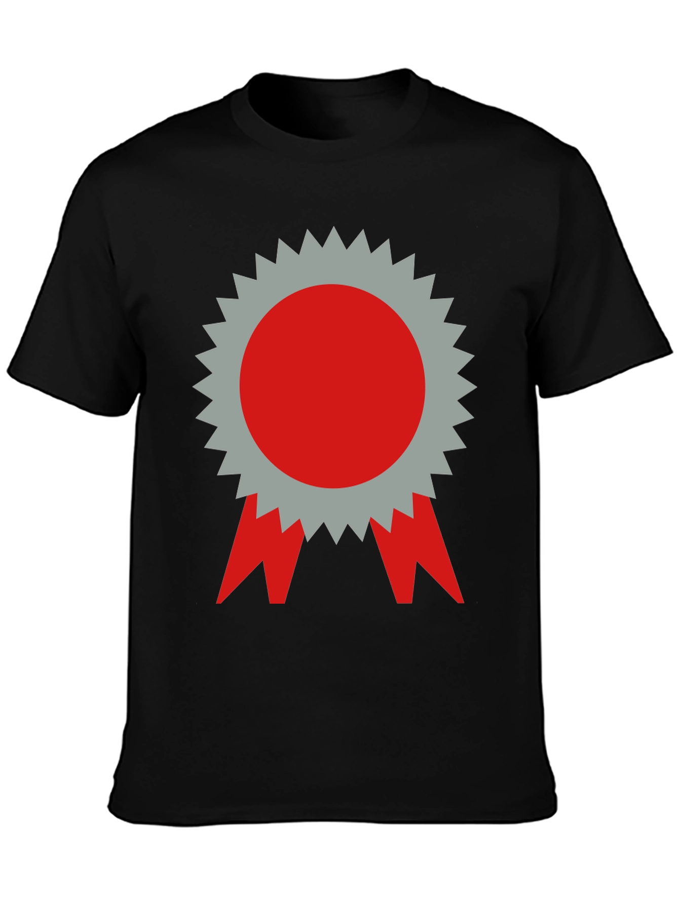 Graphic Tee - Red & Gray Award Ribbon Design