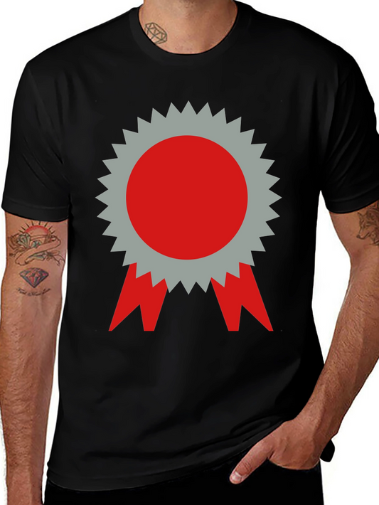 Graphic Tee - Red & Gray Award Ribbon Design