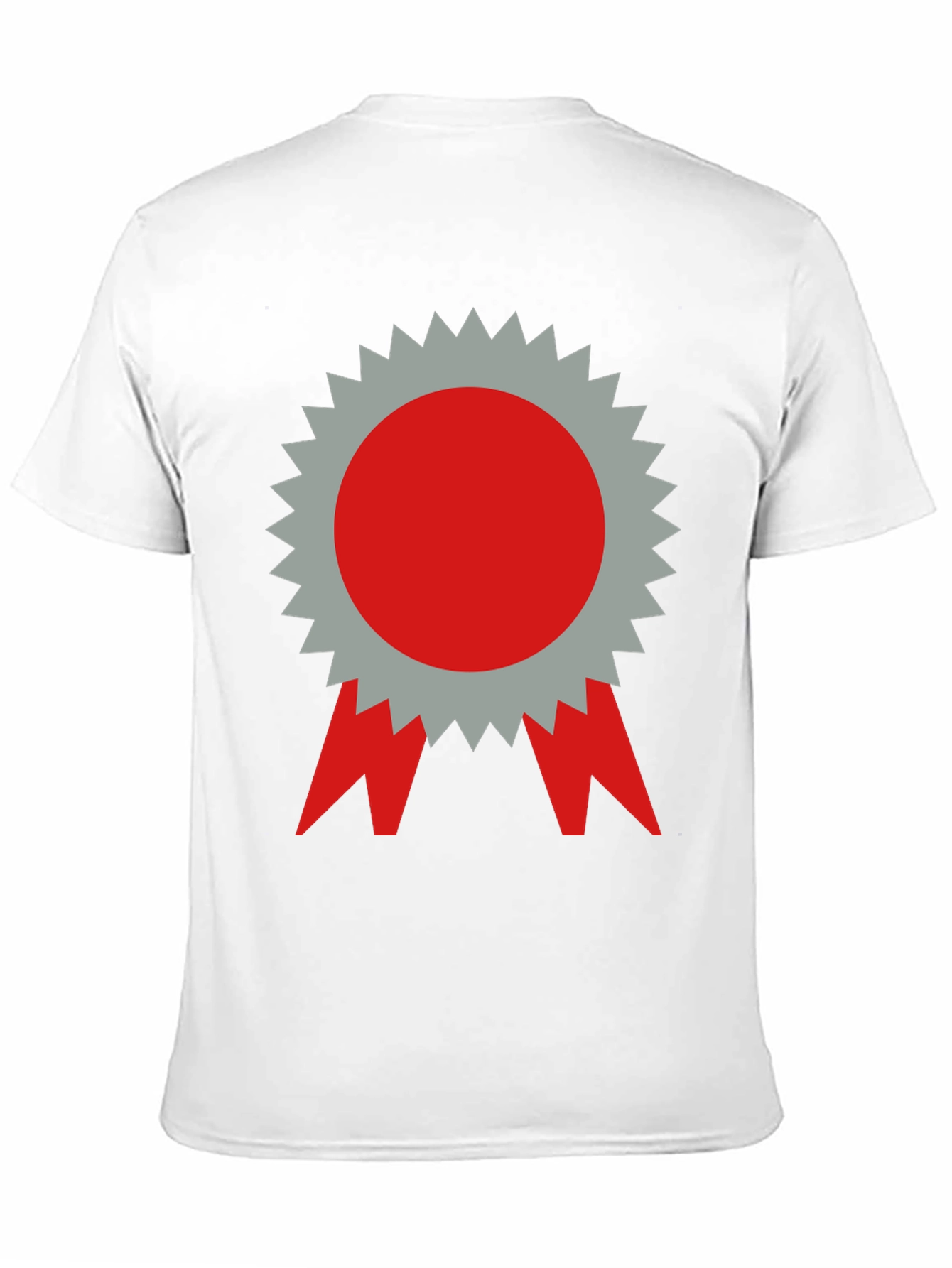 Graphic Tee - Red & Gray Award Ribbon Design