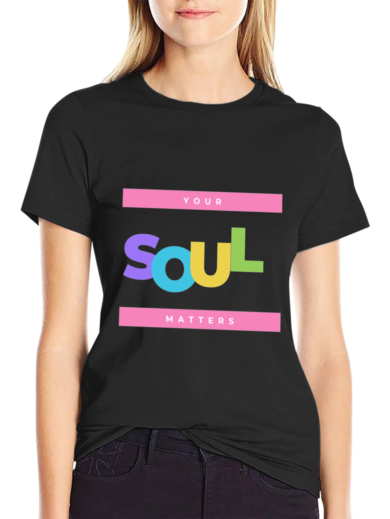 Your Soul Matters Black Graphic Tee