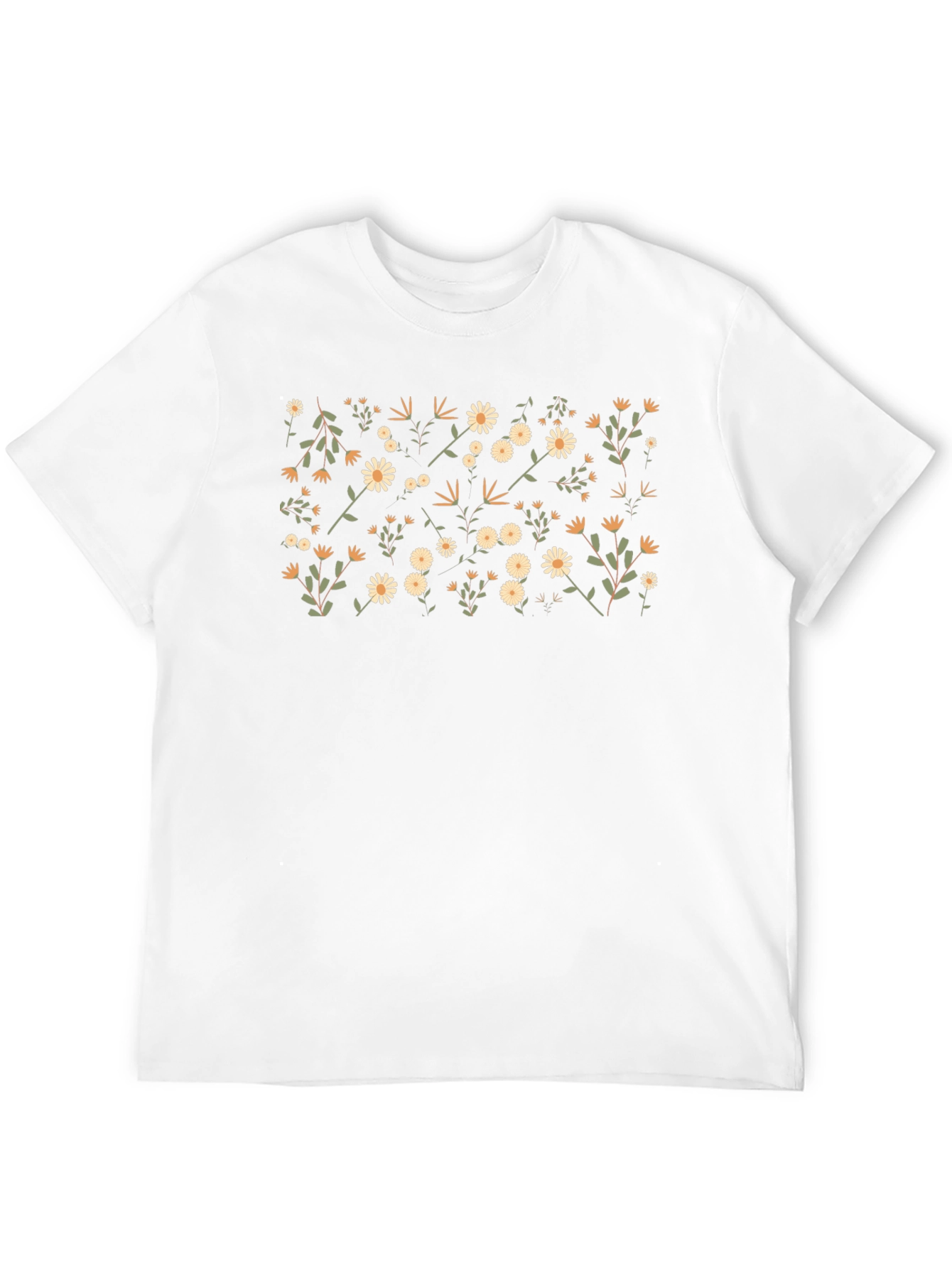 Floral Print T-Shirt - Trendy Black Tee