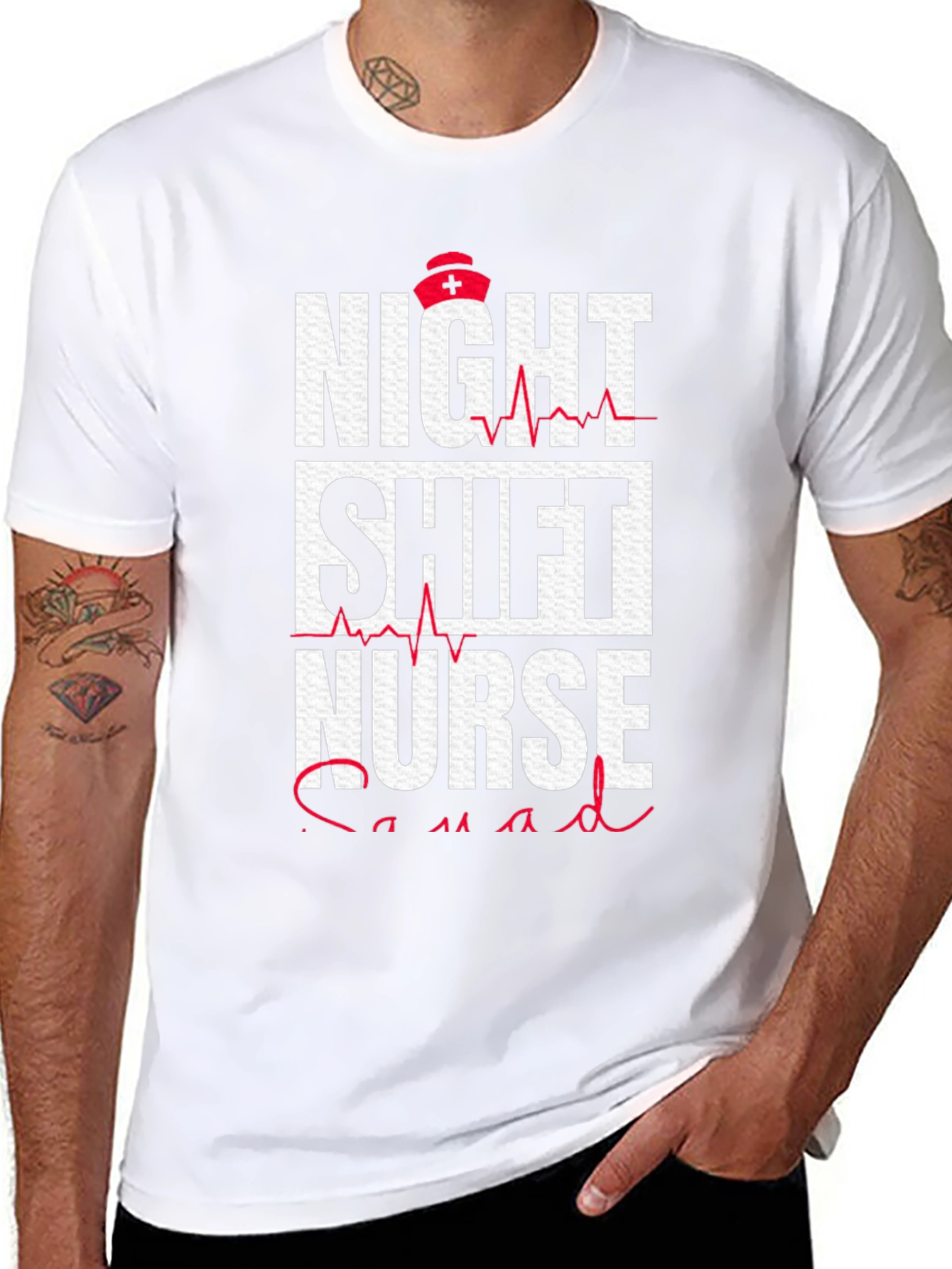 Night Shift Nurse Squad Graphic T-Shirt