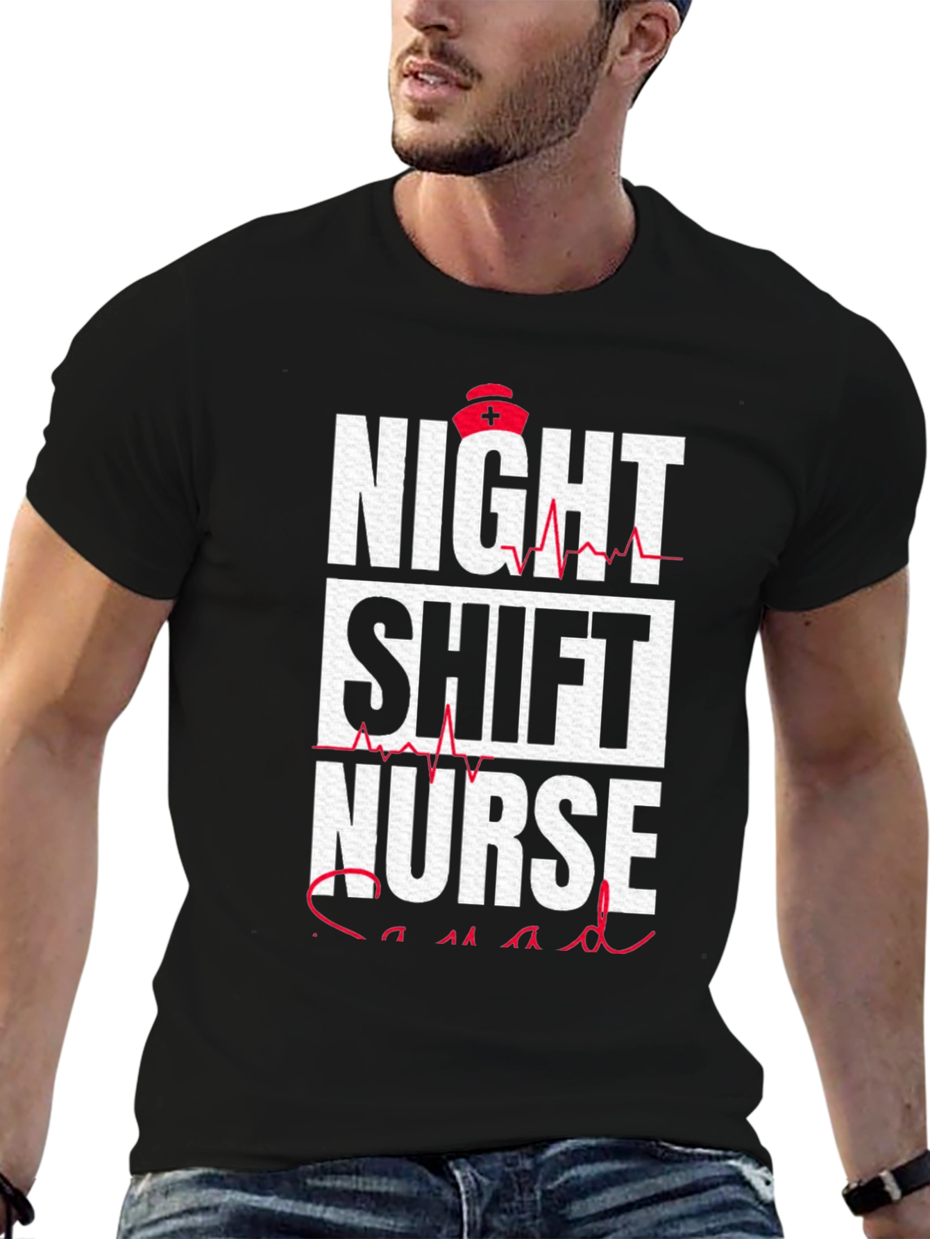 Night Shift Nurse Squad Graphic T-Shirt