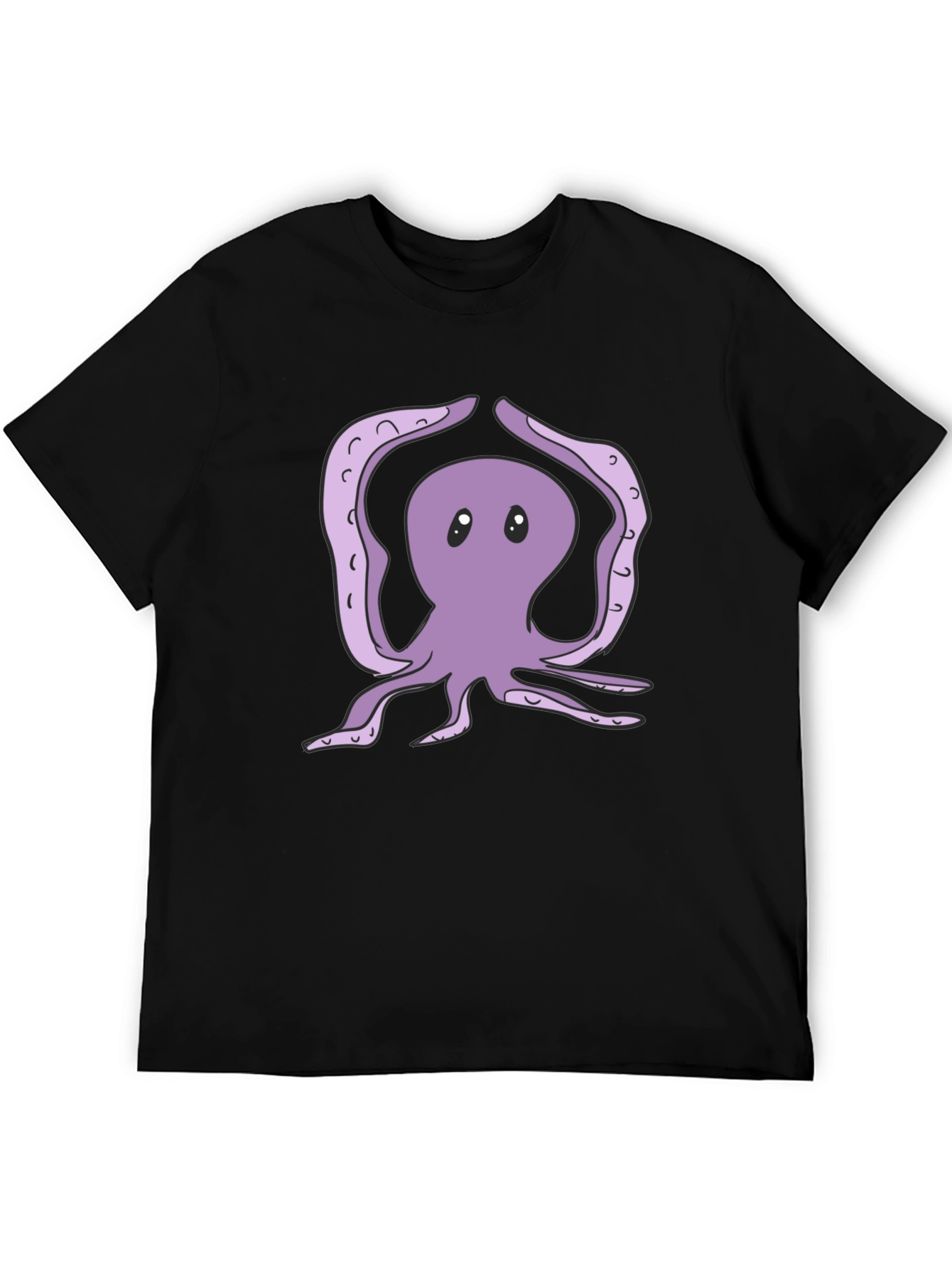 Yoga Octopus Graphic Tee - Black Cotton T-Shirt