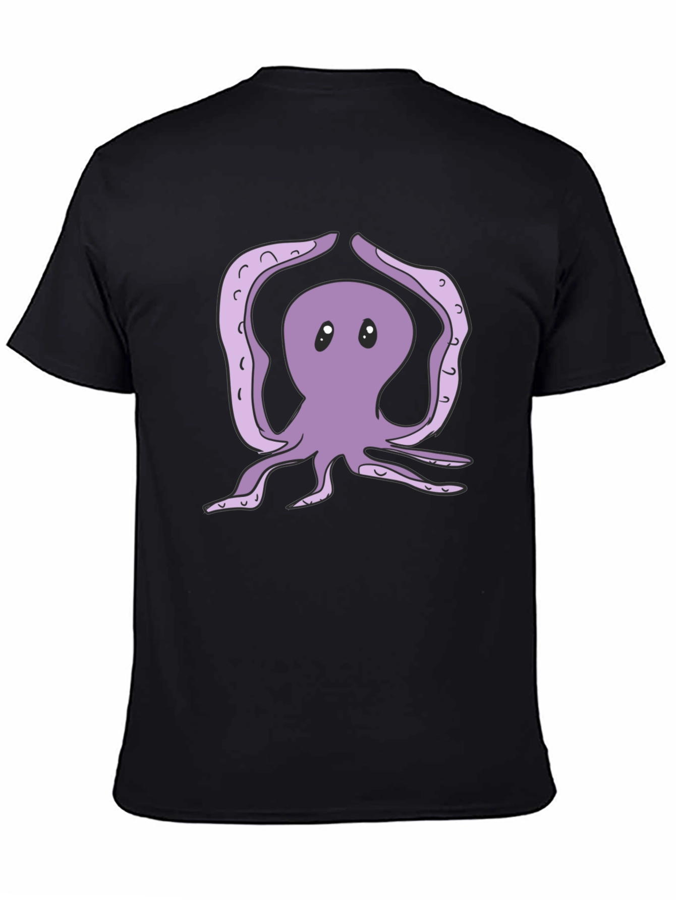 Yoga Octopus Graphic Tee - Black Cotton T-Shirt